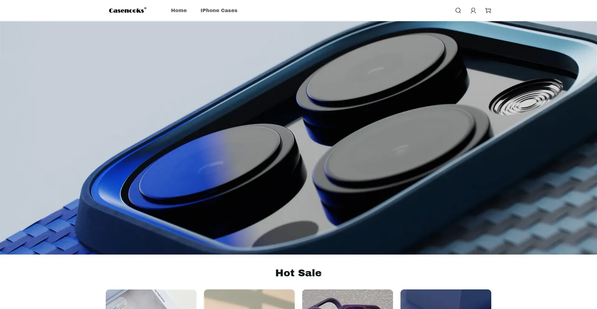Website screenshot of Casenooks.com
