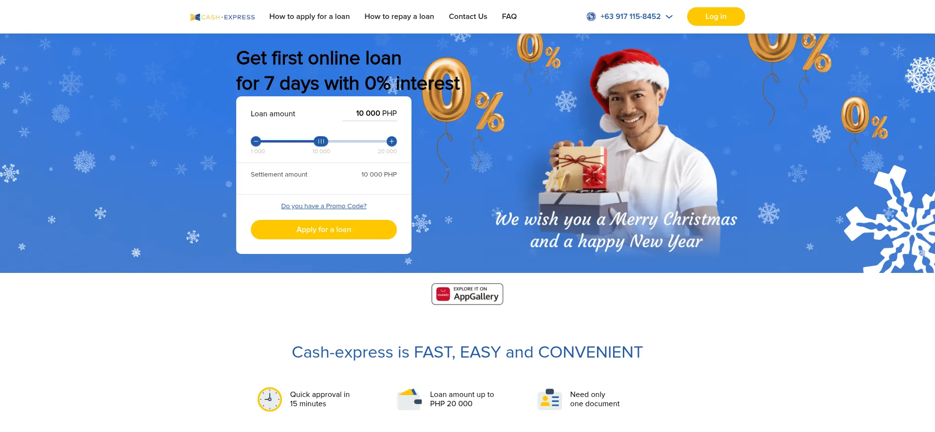 Website screenshot of Cash-express.ph