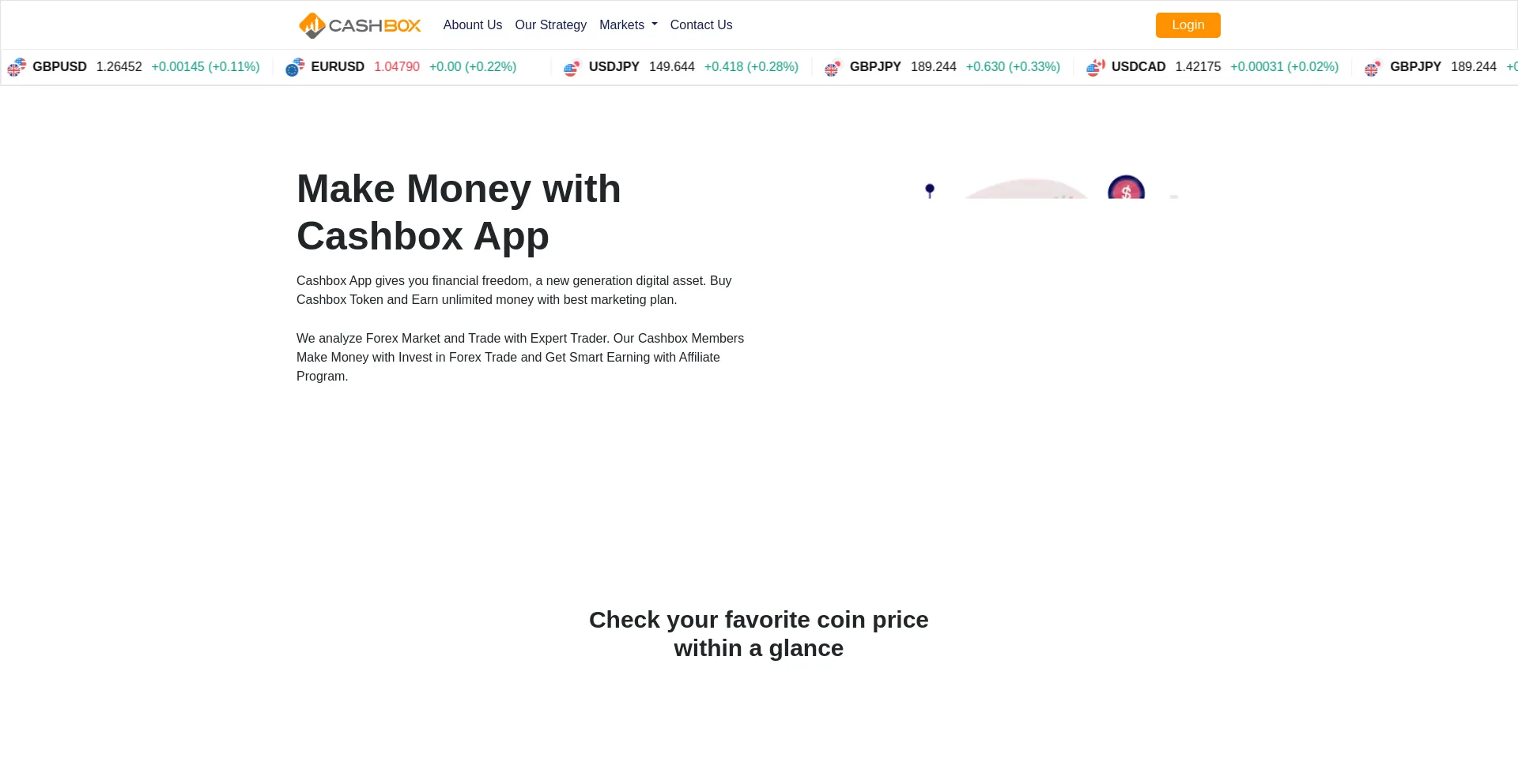 Website screenshot of Cashboxapp.io
