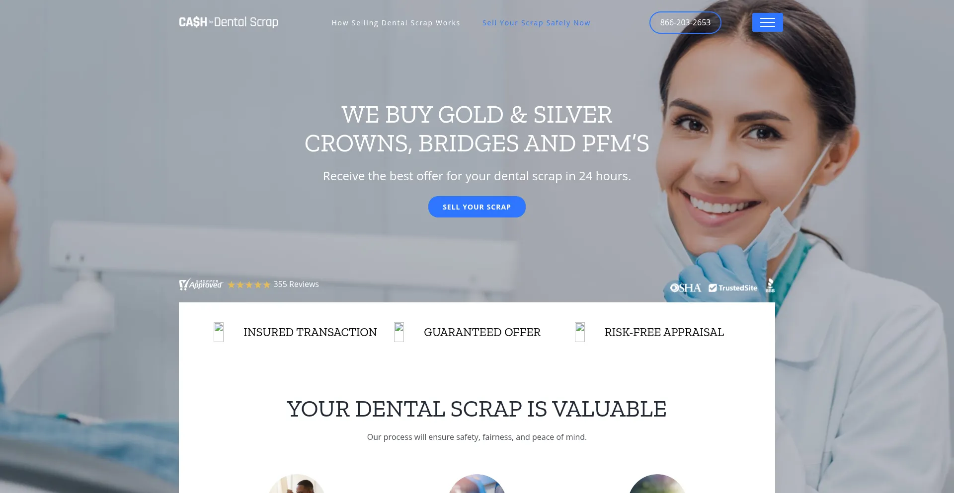 Cashfordentalscrap.com Screenshot