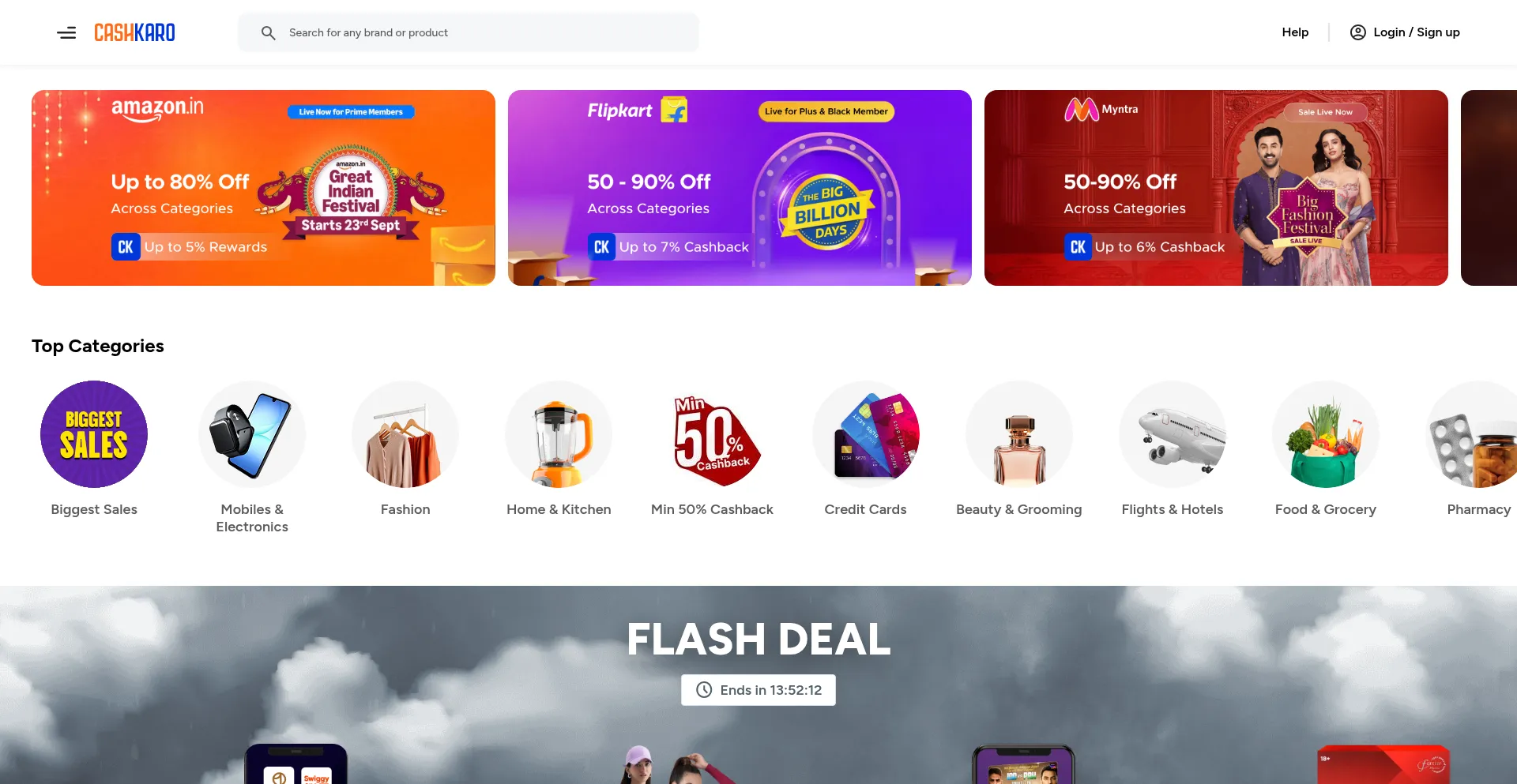 Cashkaro.com Screenshot
