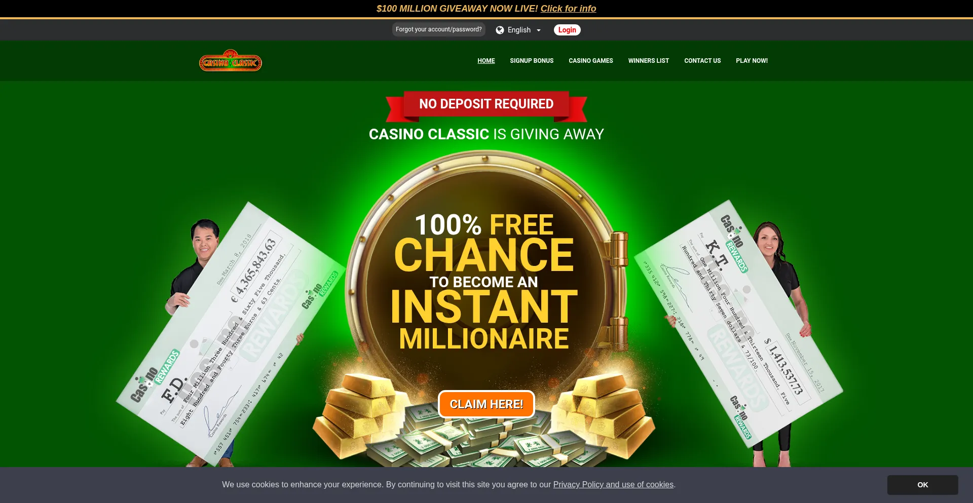 Casinoclassic.casino Screenshot