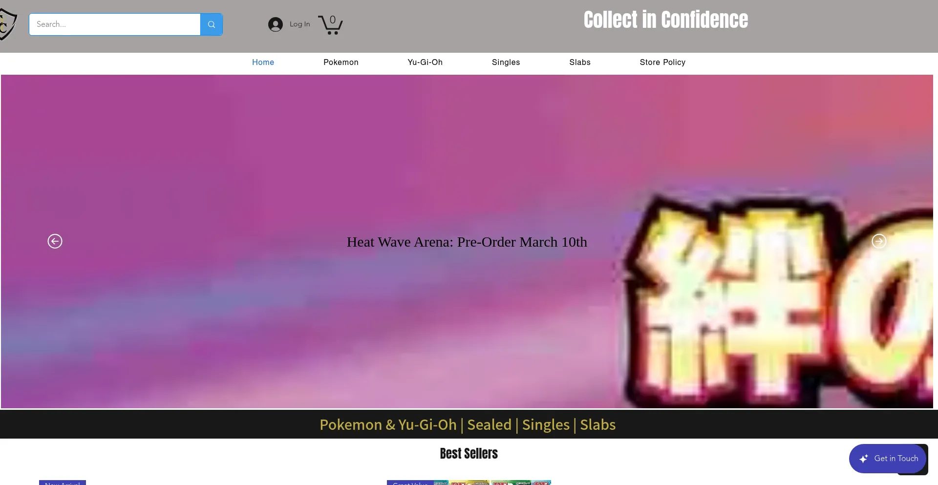 Website screenshot of Castellcollectibles.com