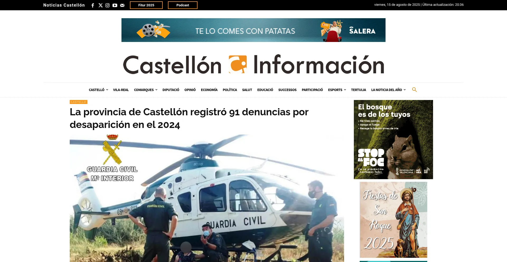 Website screenshot of Castelloninformacion.com