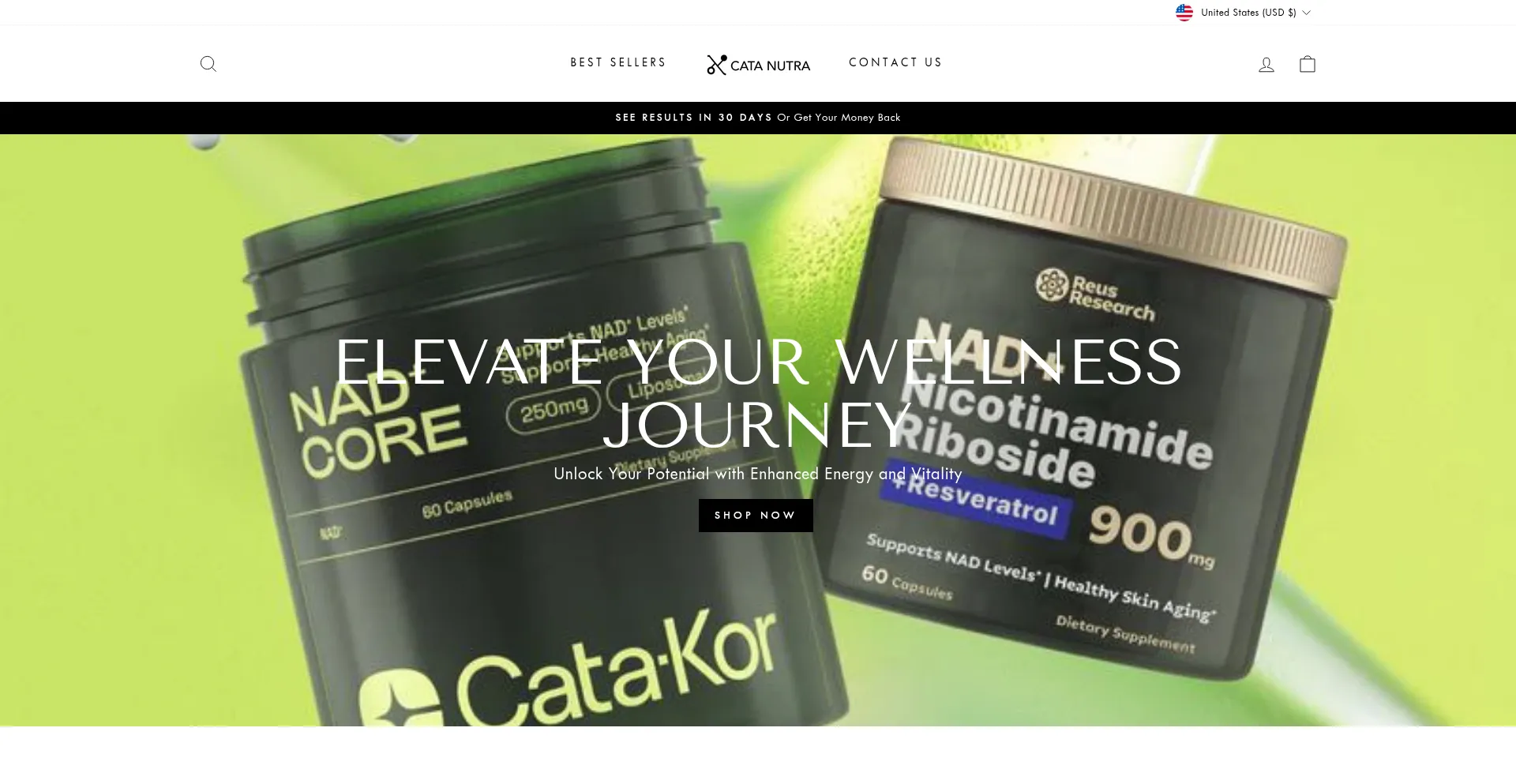 Website screenshot of Catanutra.com