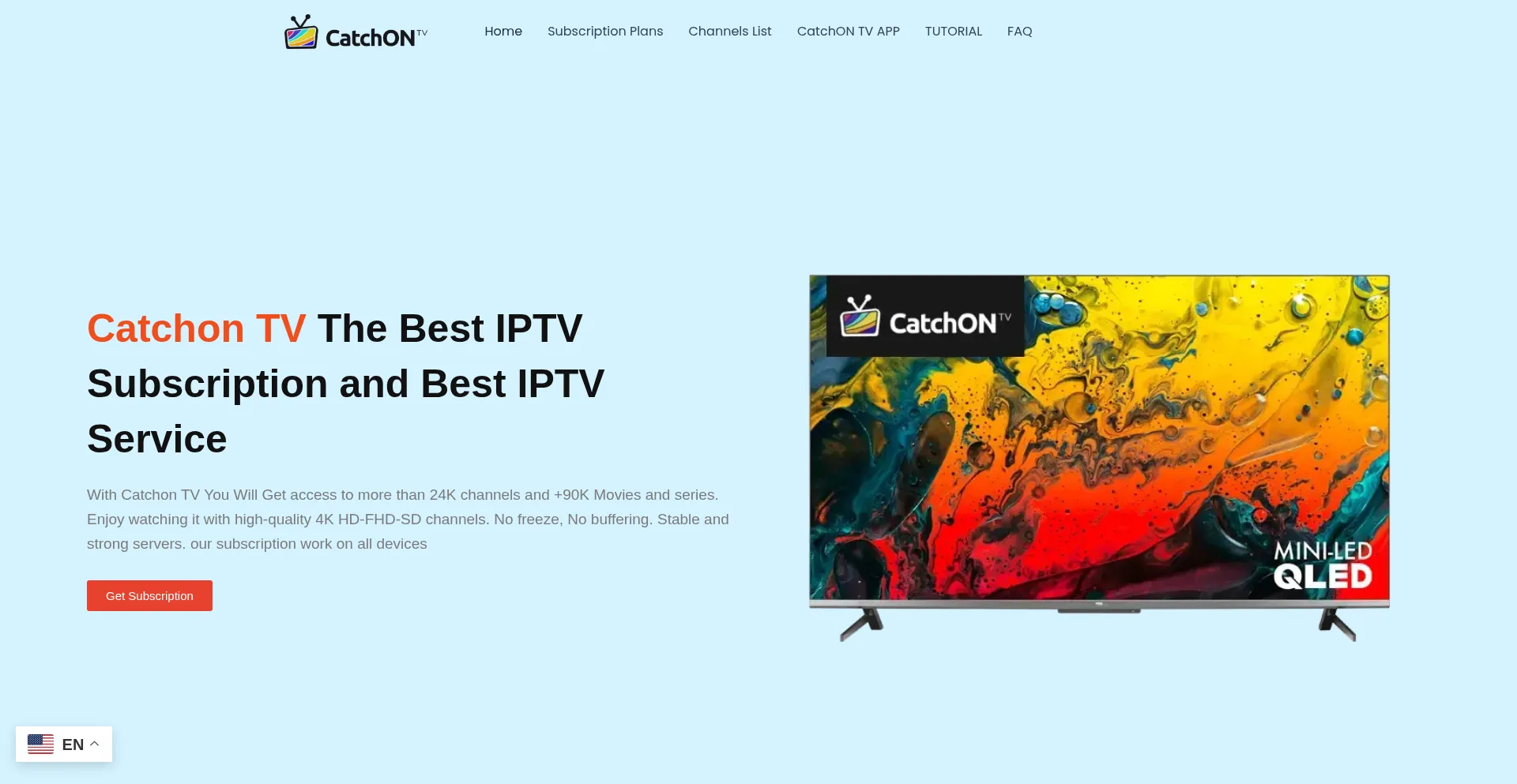 Website screenshot of Catchontv.it