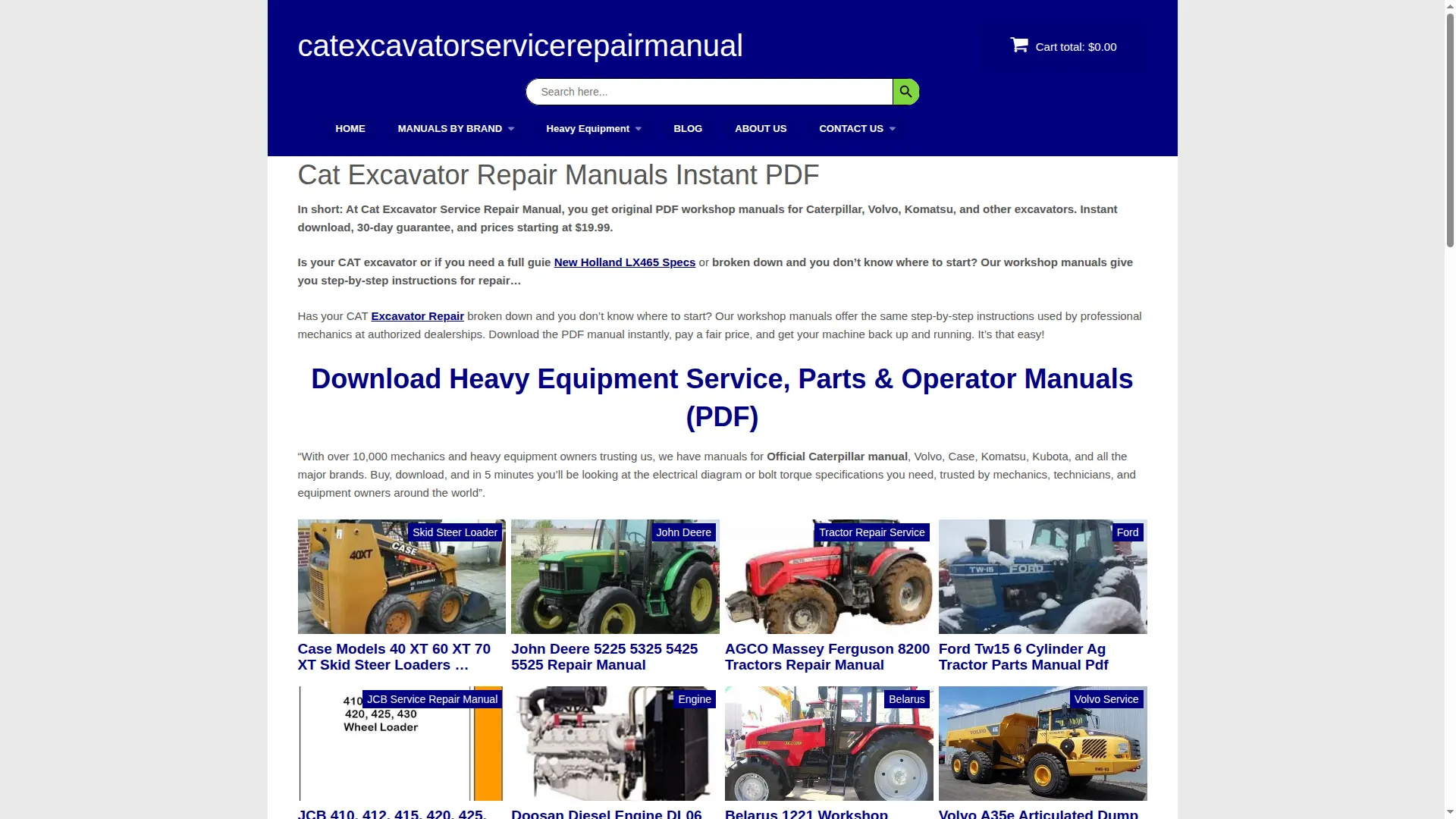 Catexcavatorservicerepairmanual.com