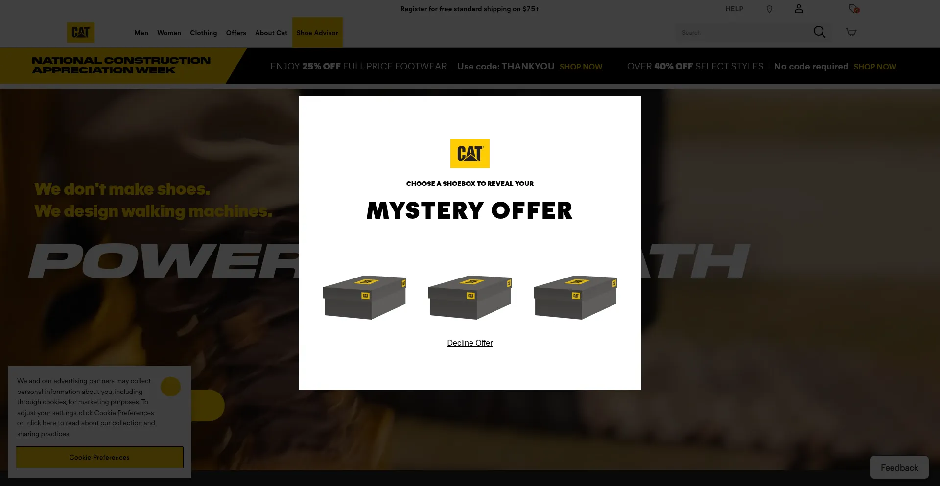 Catfootwear.com Screenshot