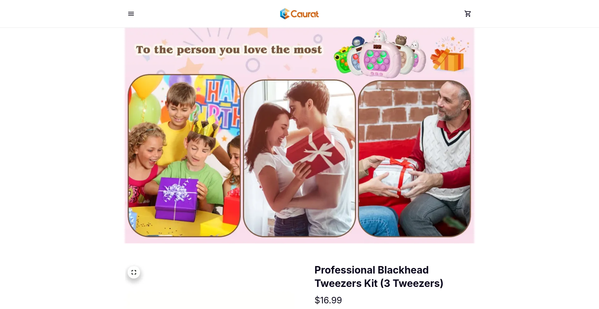 Website screenshot of Caurat.com