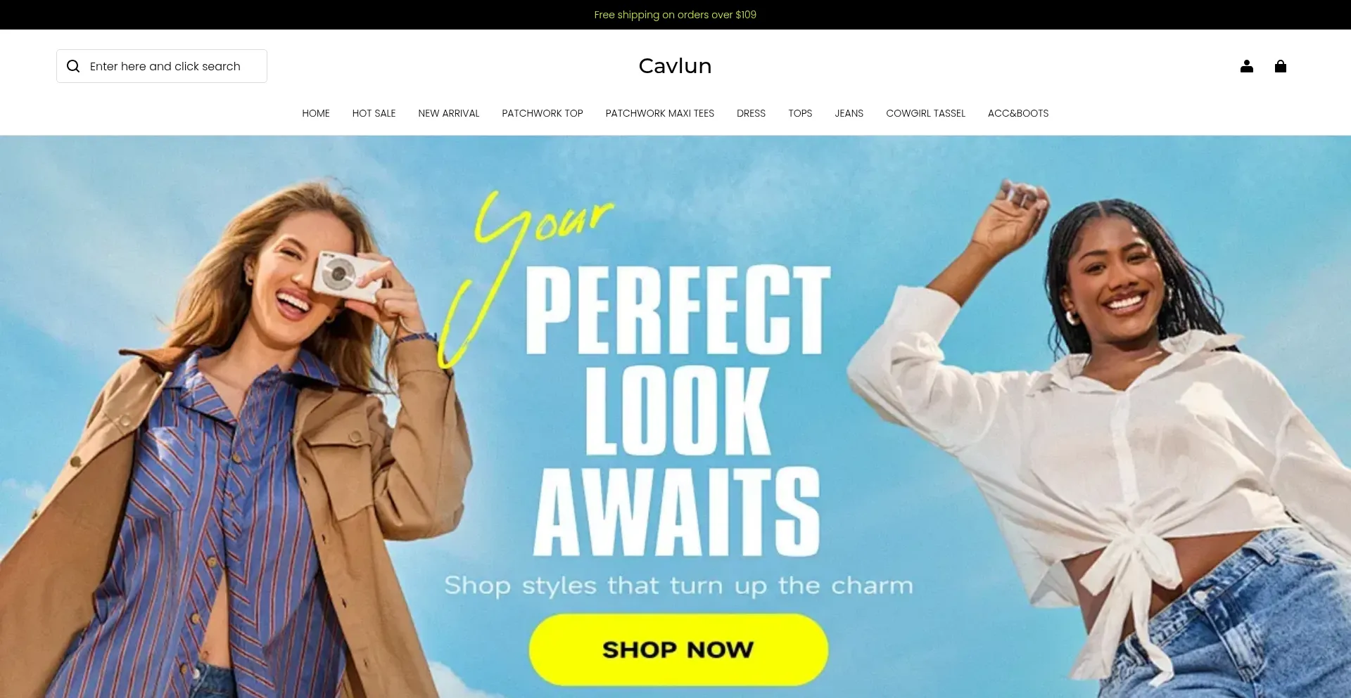 Website screenshot of Cavlun.com