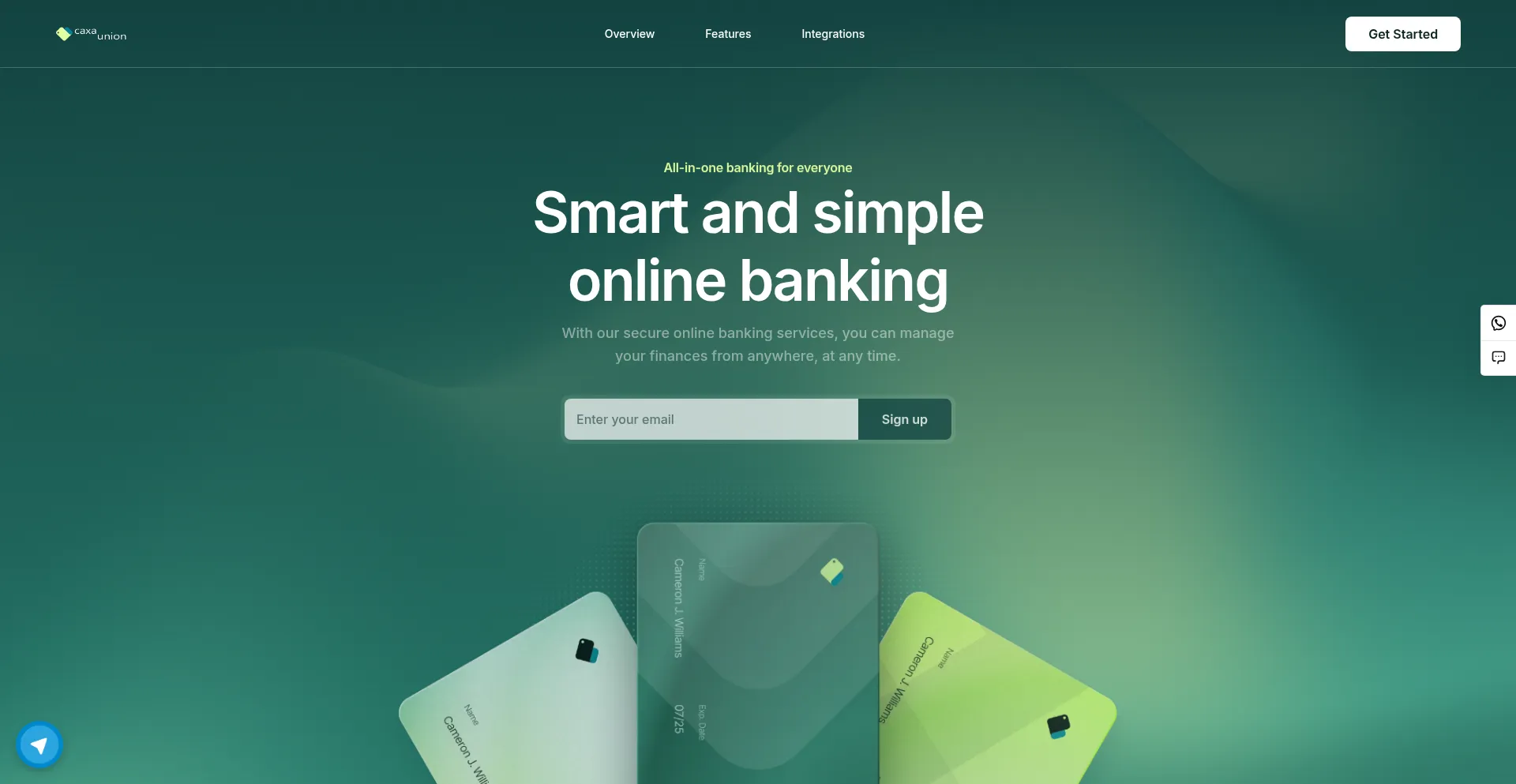 Website screenshot of Caxaunion.com