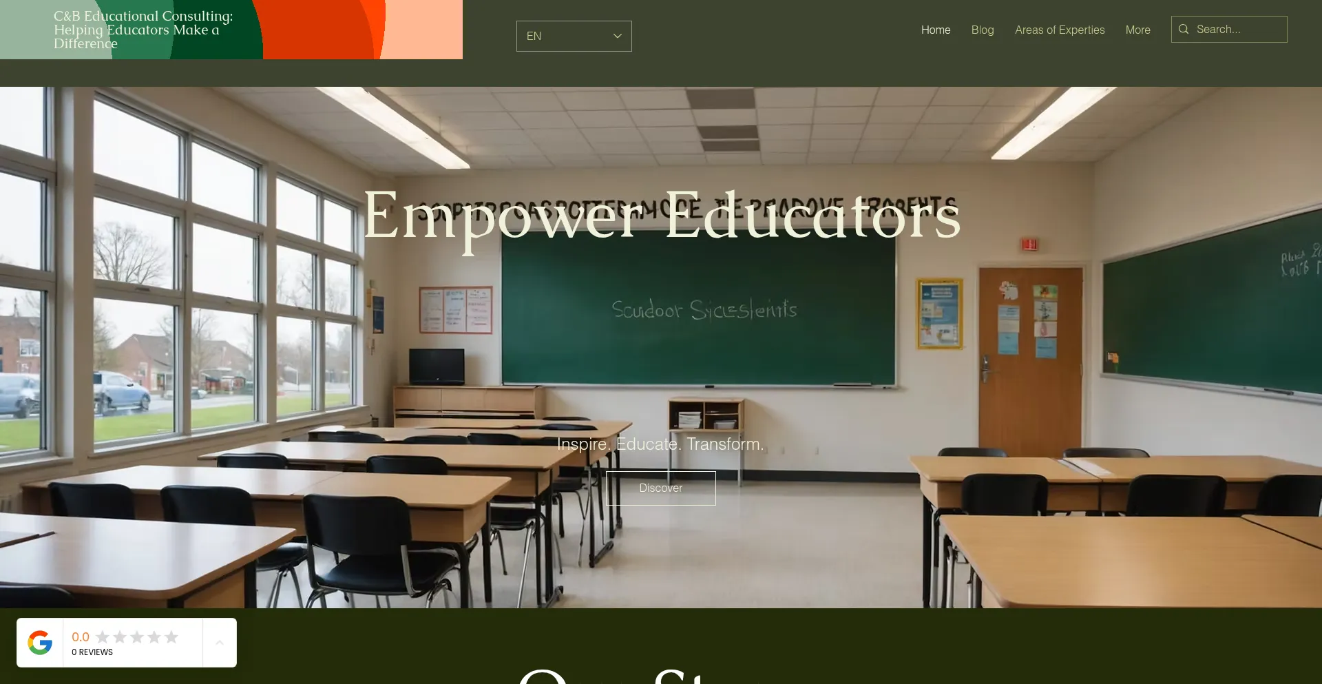 Website screenshot of Cbeducationalconsulting.com