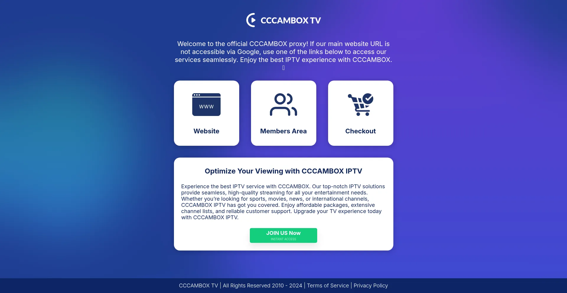 Cccamboxtv.com Screenshot