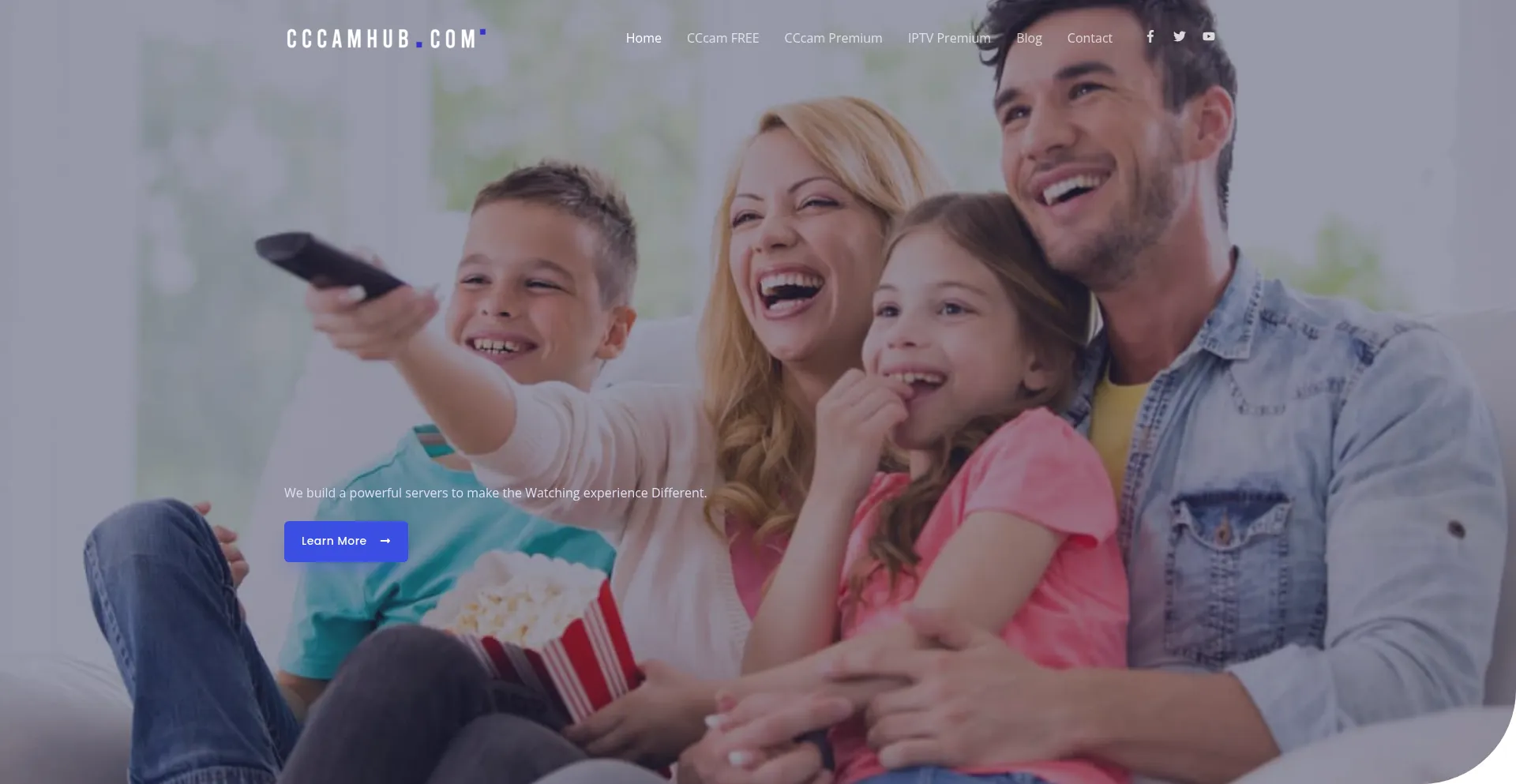 Website screenshot of Cccamhub.com