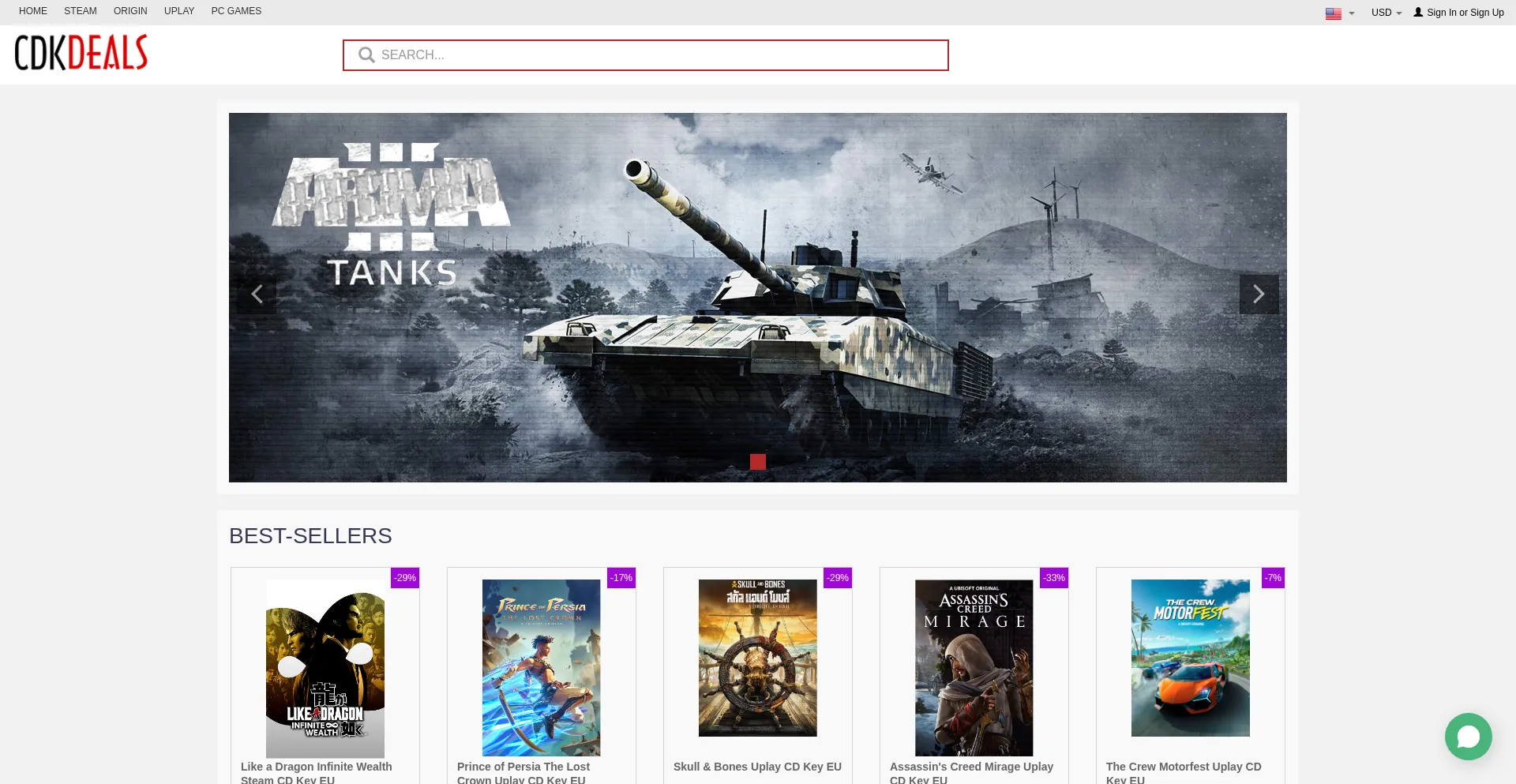 Cdkdeals.com Screenshot