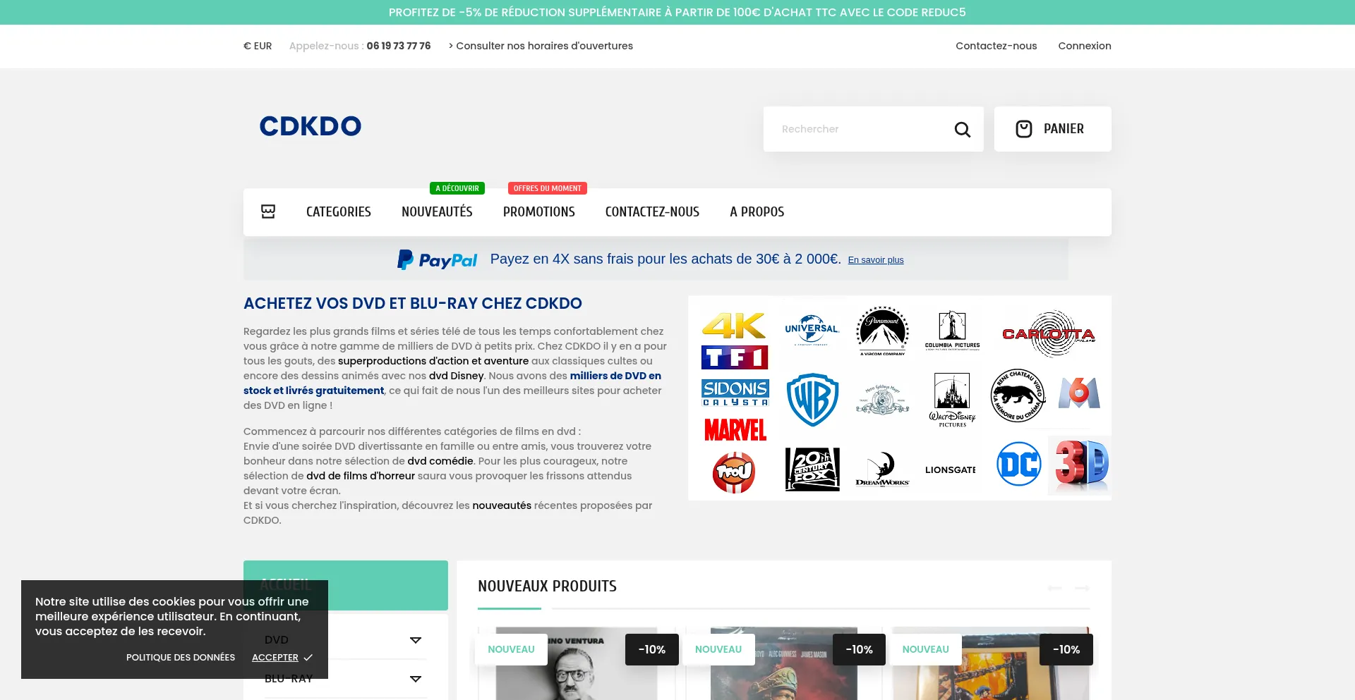 Website screenshot of Cdkdo.com