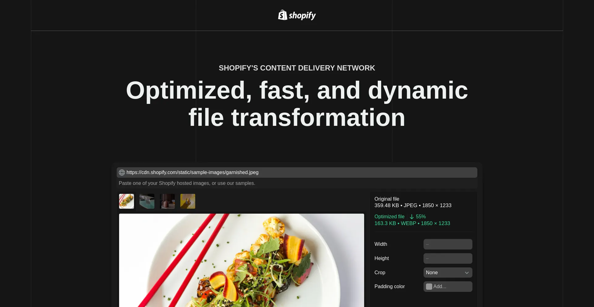 Website screenshot of Cdn.shopify.com