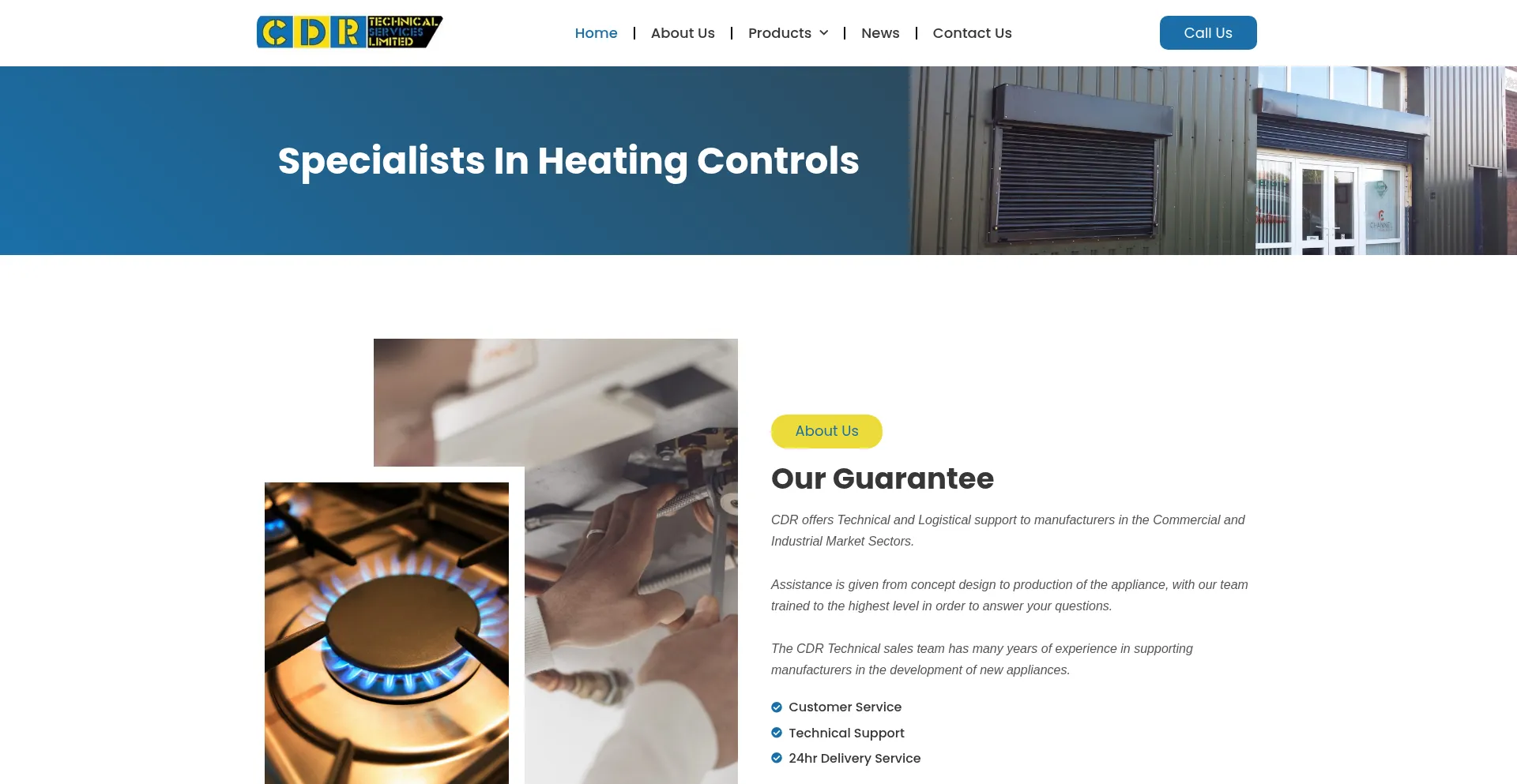 Website screenshot of Cdrtechnical.co.uk