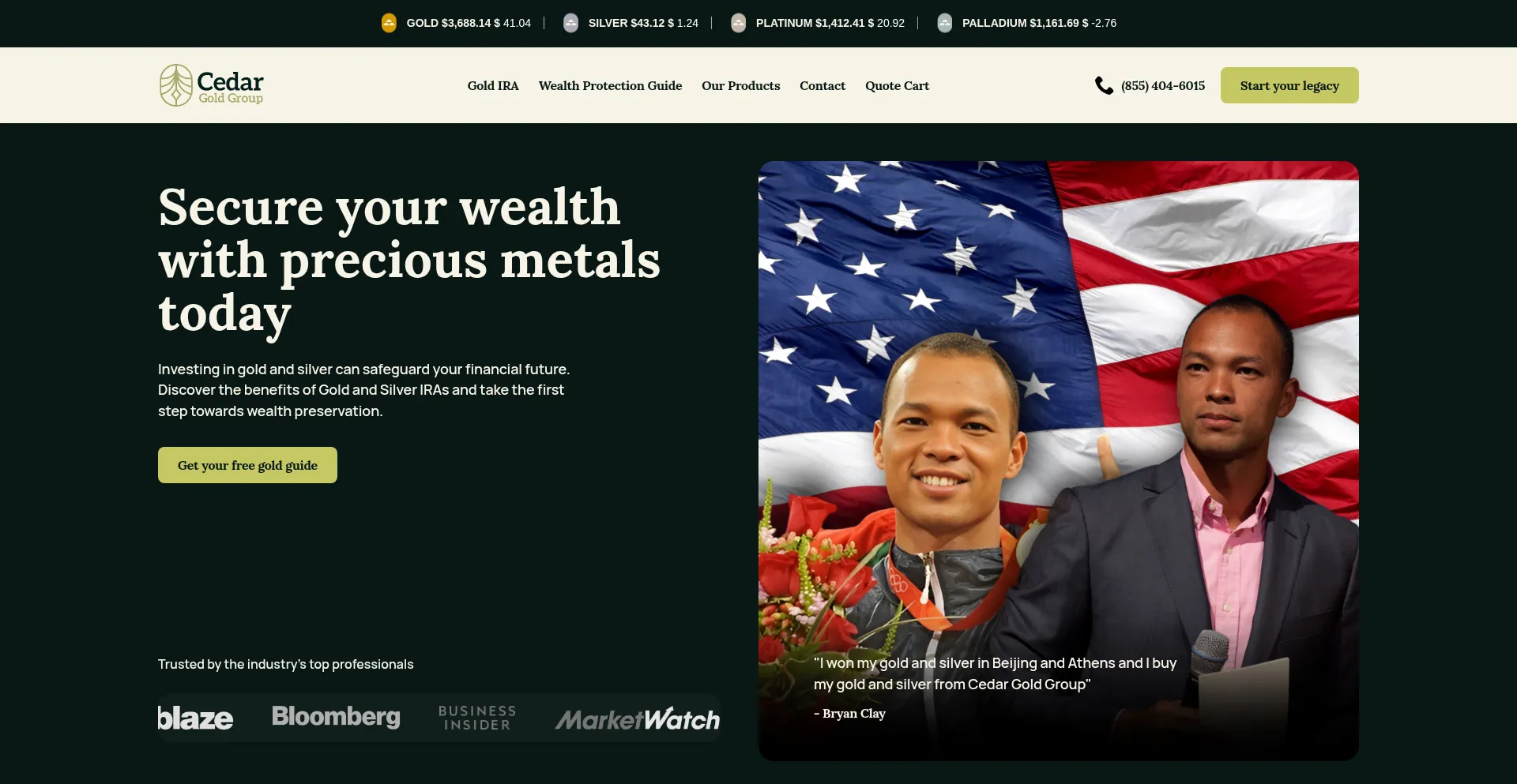 Cedargoldgroup.com Screenshot