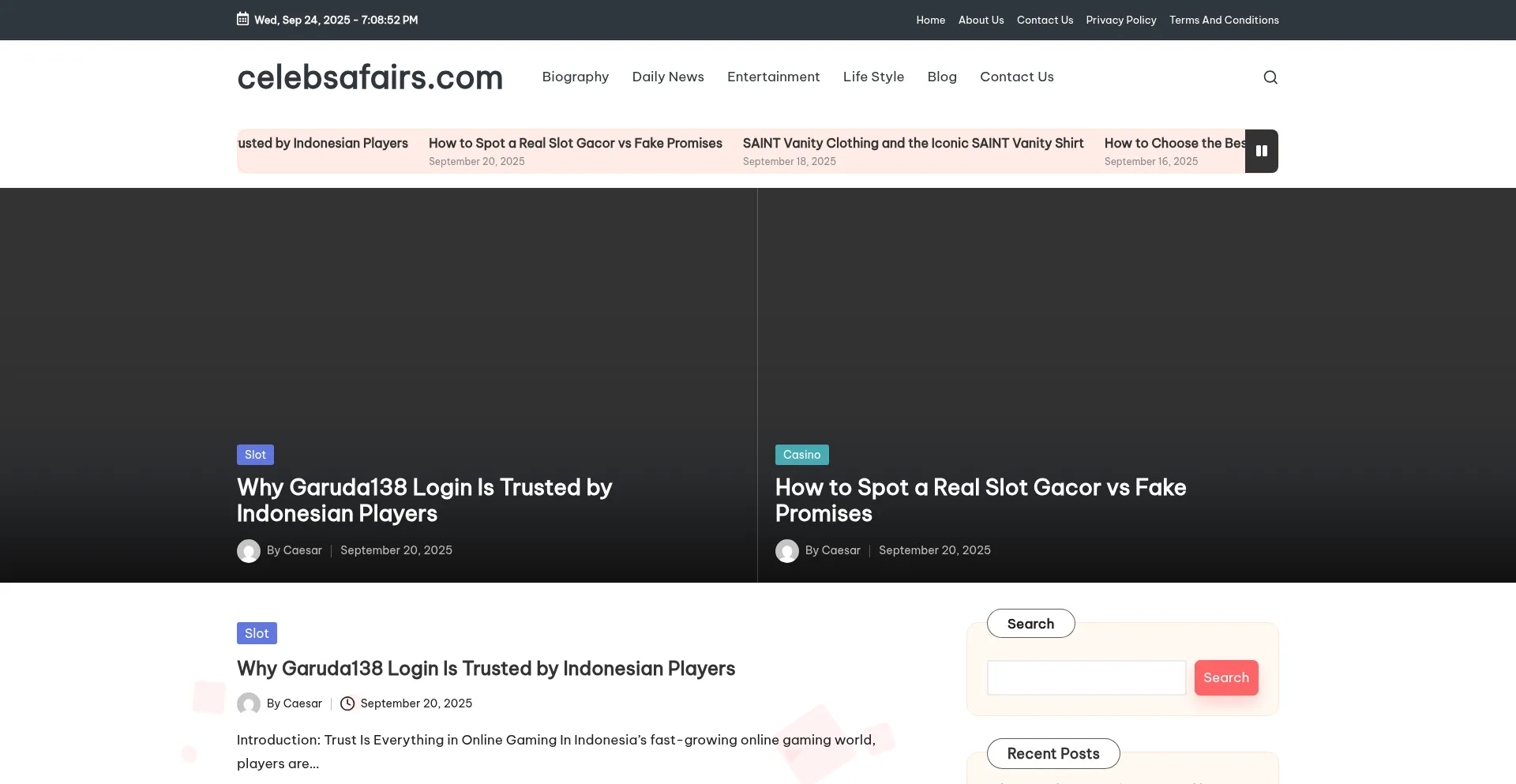 Celebsafairs.net Screenshot