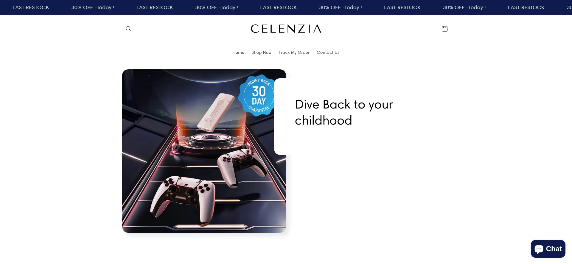 Website screenshot of Celenzia.com
