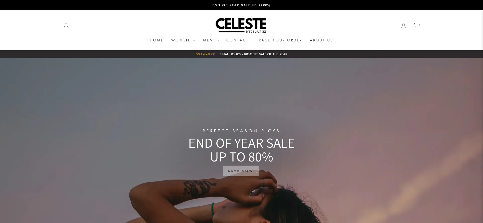 Website screenshot of Celeste-melbourne.com