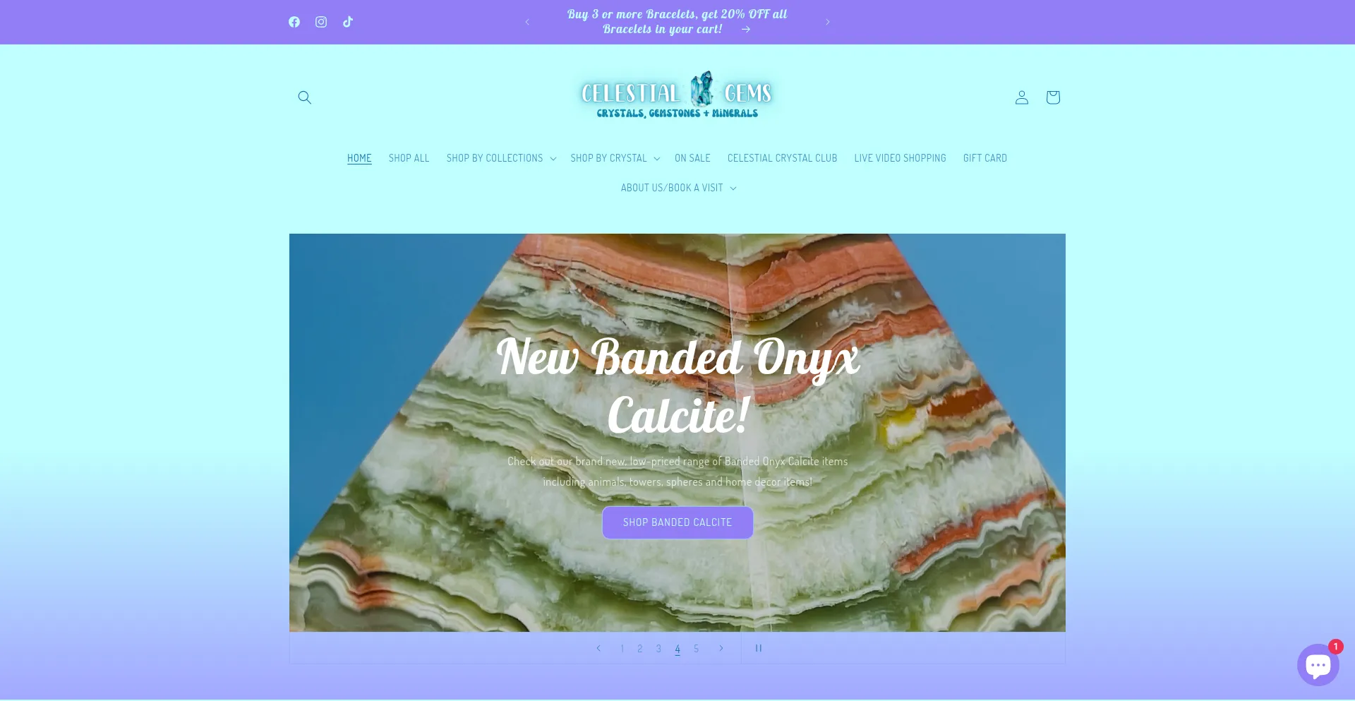 Website screenshot of Celestialgems.co.nz