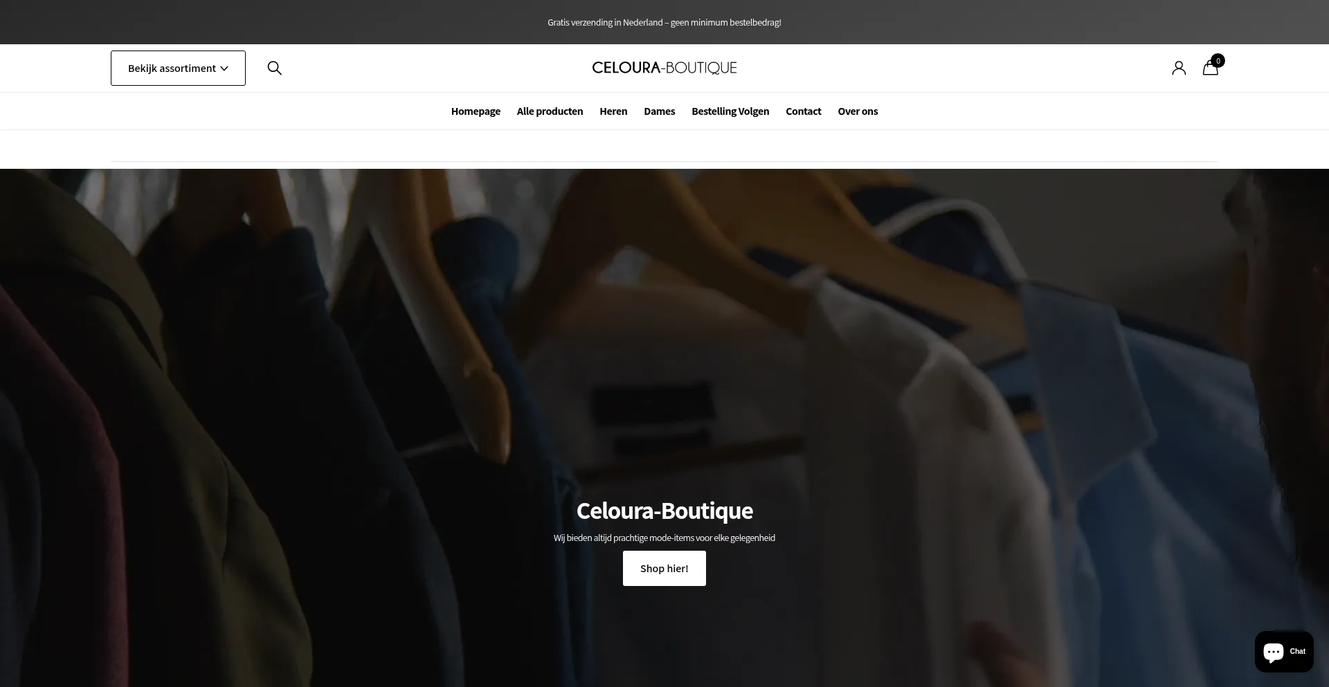 Website screenshot of Celoura-boutique.com
