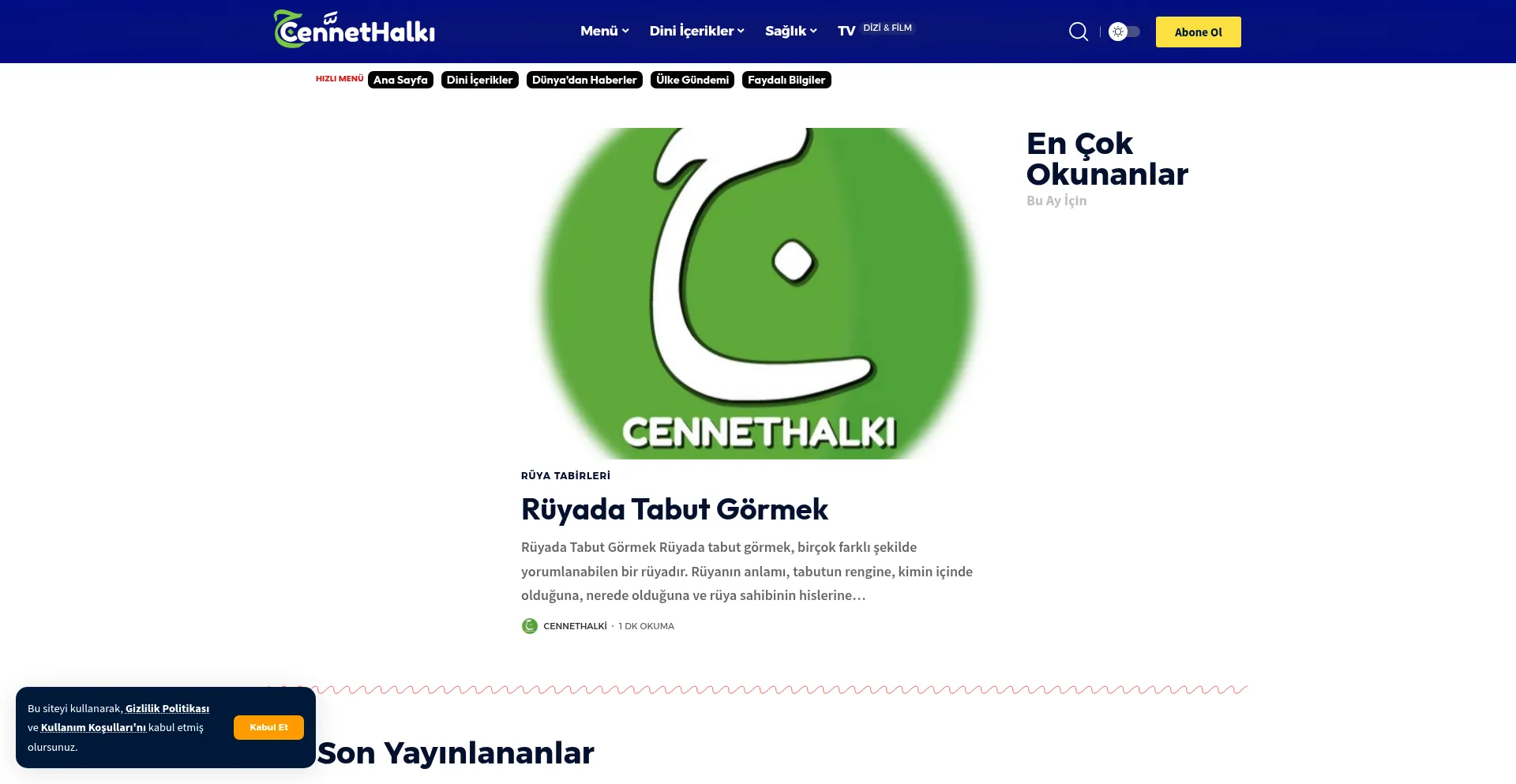 Website screenshot of Cennethalki.com