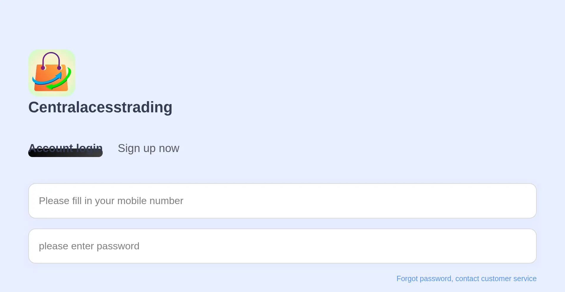 Website screenshot of Centralacesstrading.com
