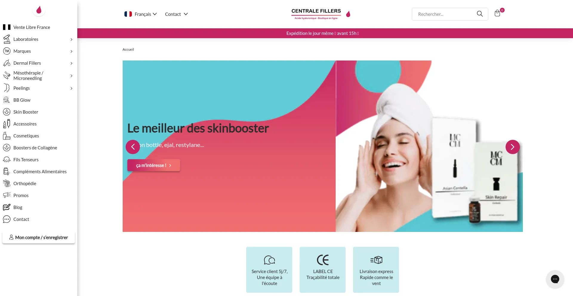 Website screenshot of Centralefillers.com