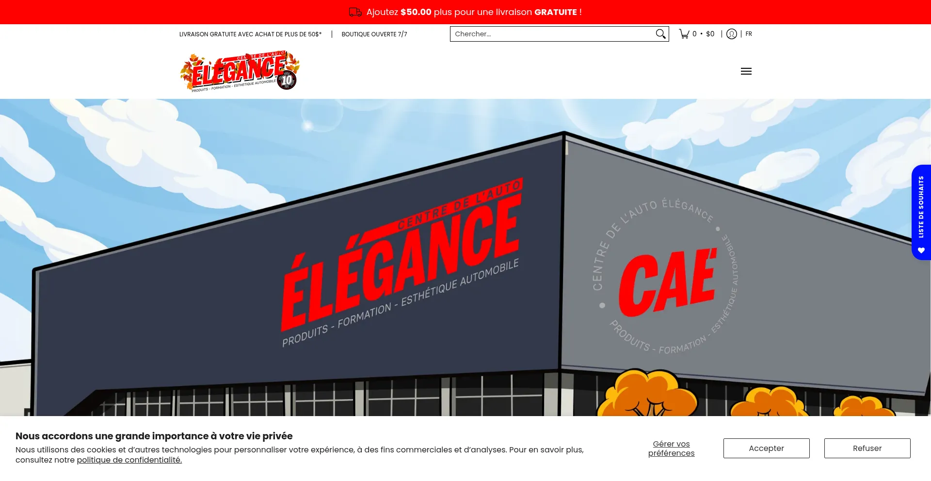 Centredelautoelegance.ca Screenshot
