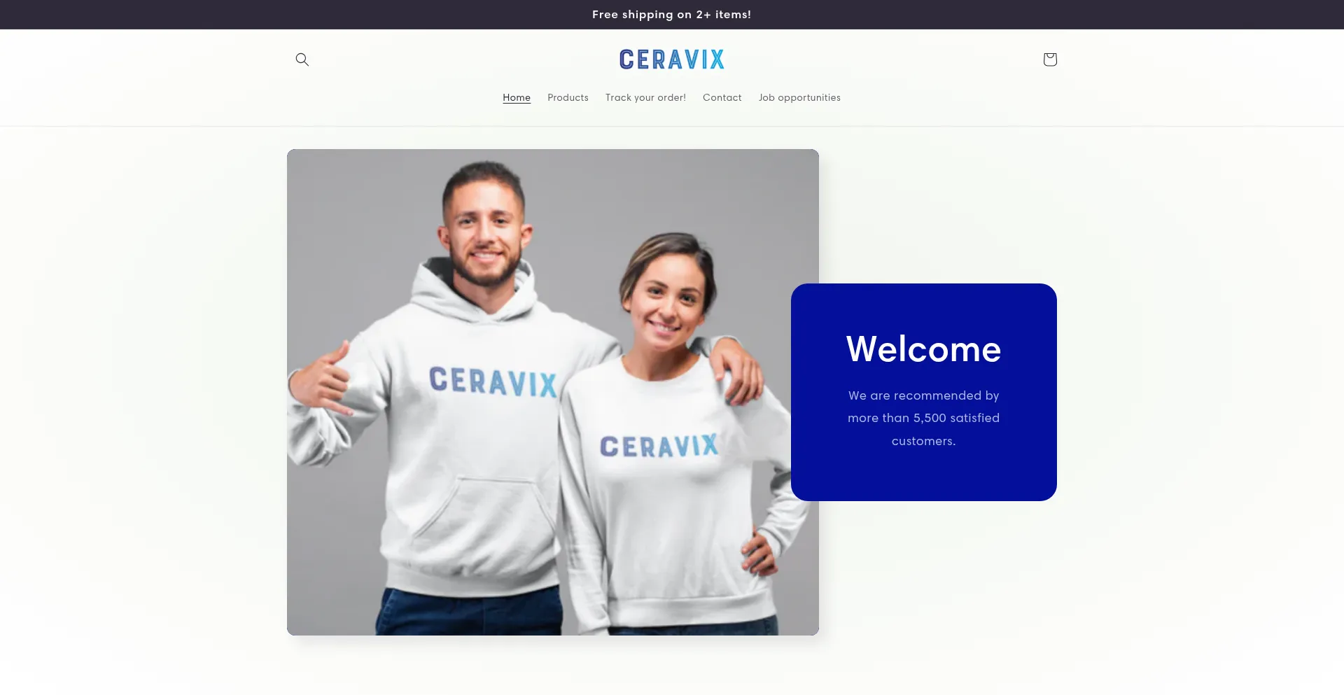 Website screenshot of Ceravix.com