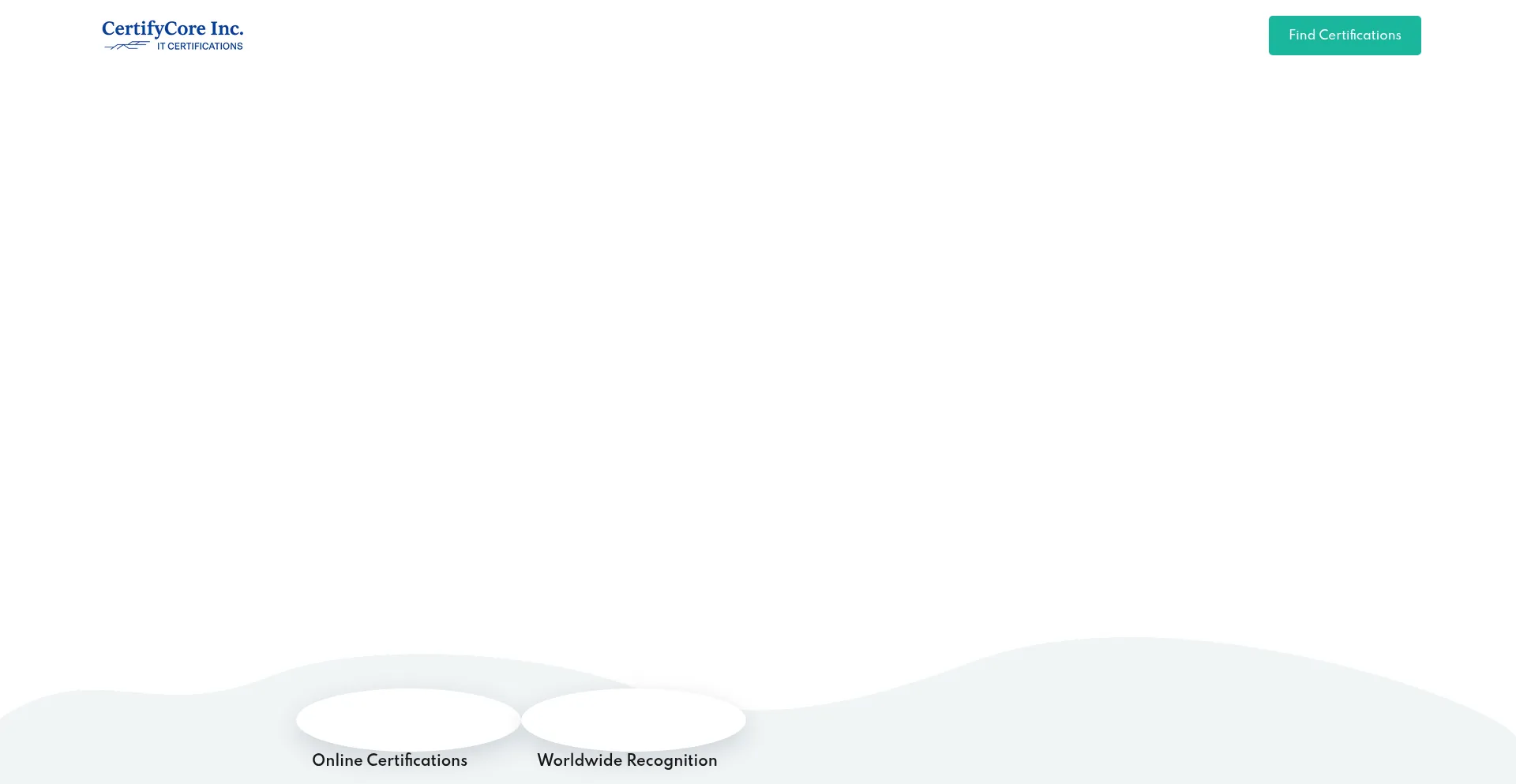 Website screenshot of Certifycore.org