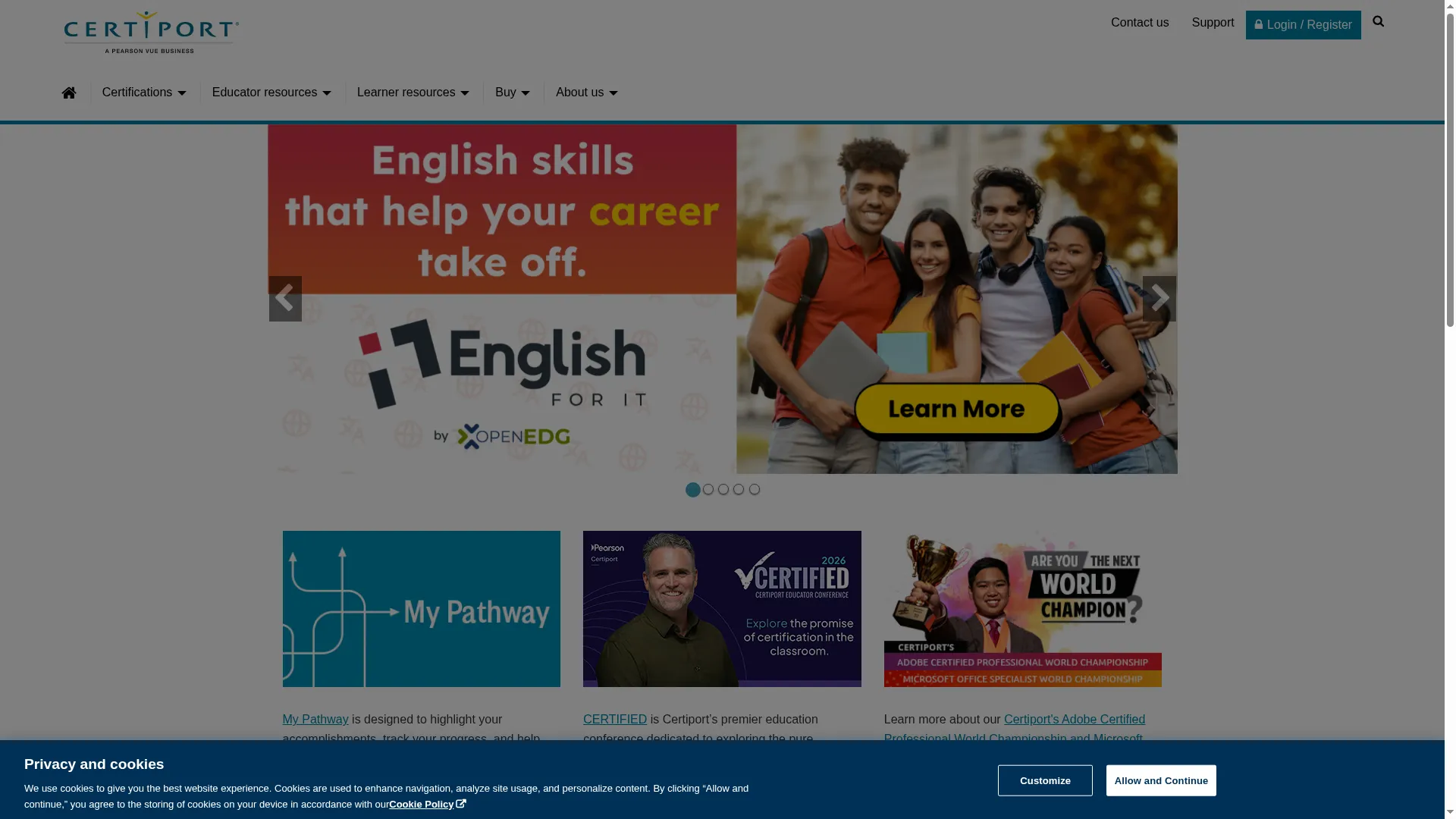 Certiport.pearsonvue.com