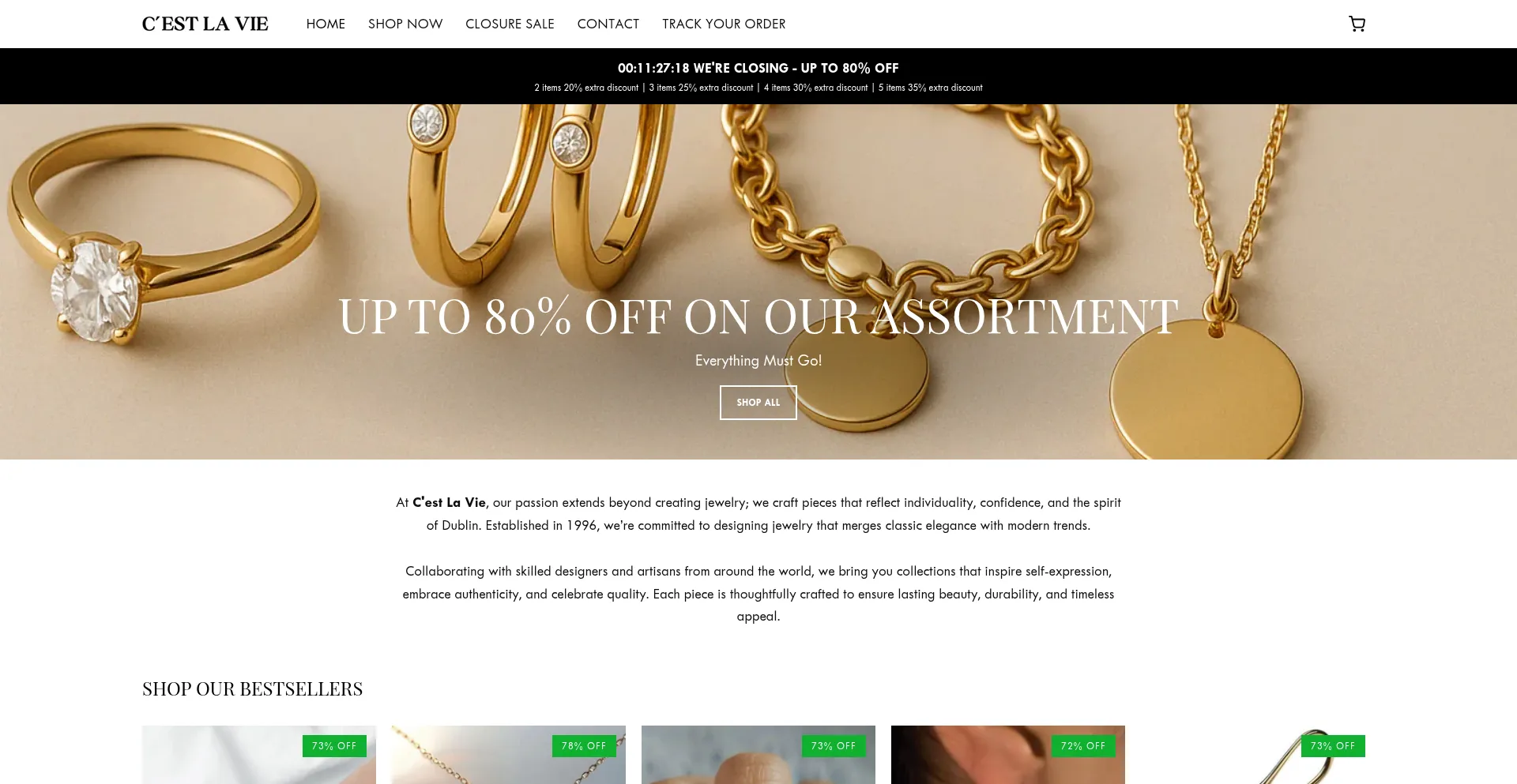 Website screenshot of Cestlavie-dublin.com
