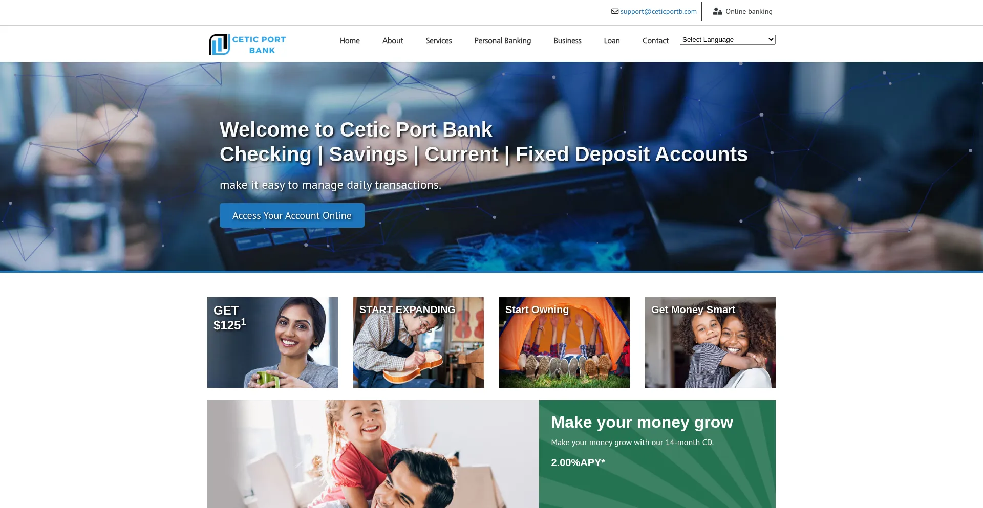 Website screenshot of Ceticportb.com