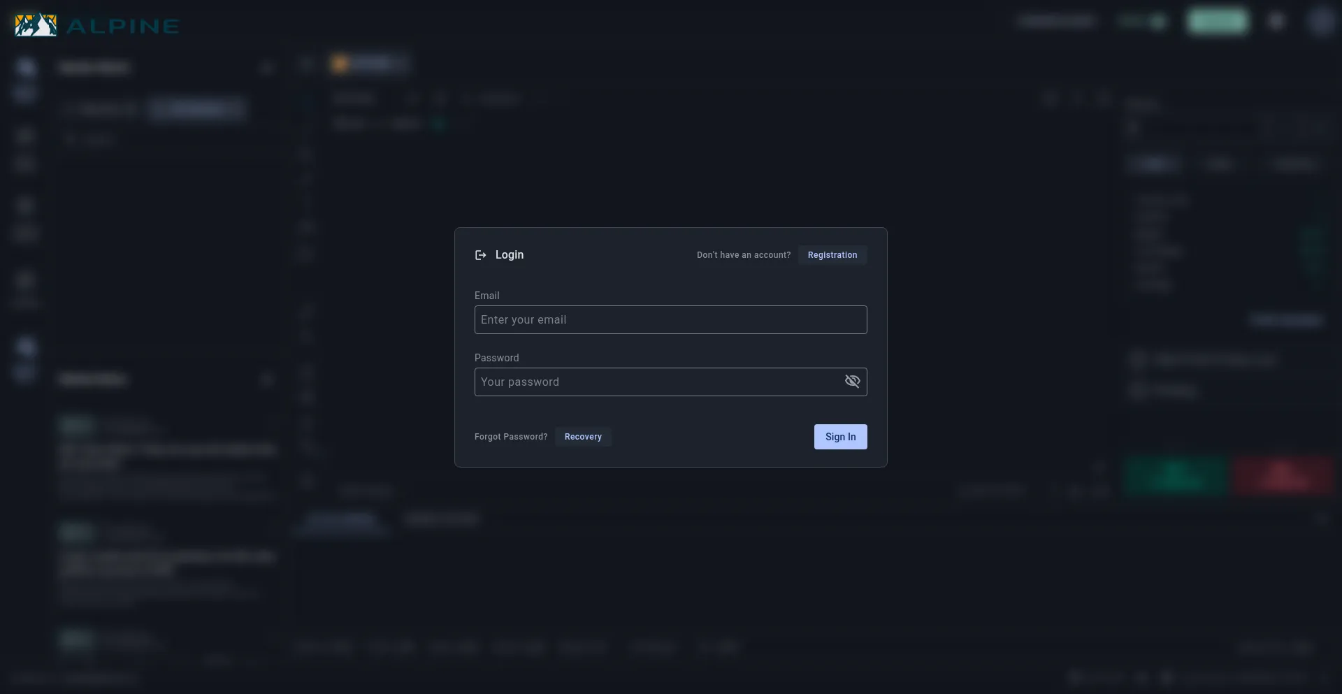 Website screenshot of Cfd.alpine-ltd.co