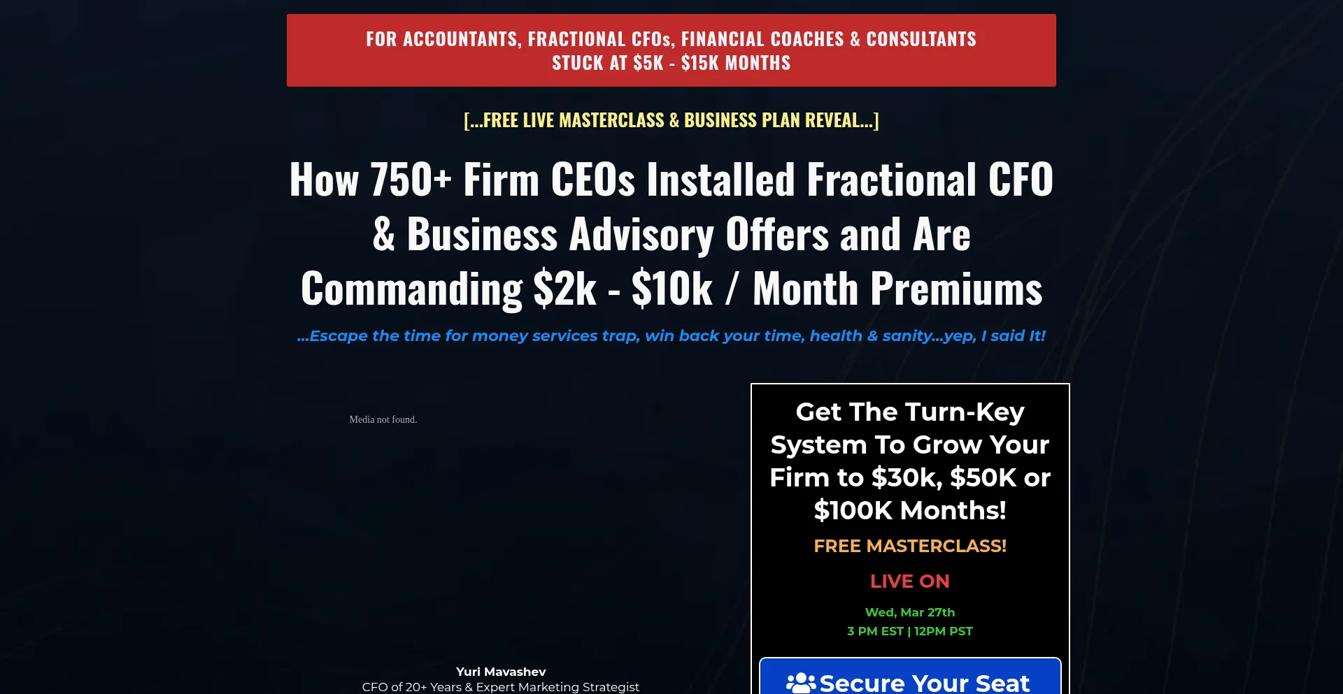 Website screenshot of Cfodriven.com