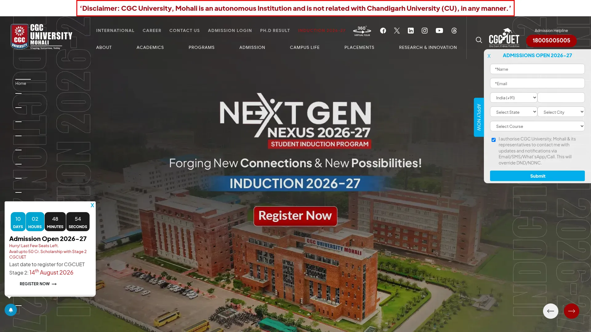 Cgcuniversity.in