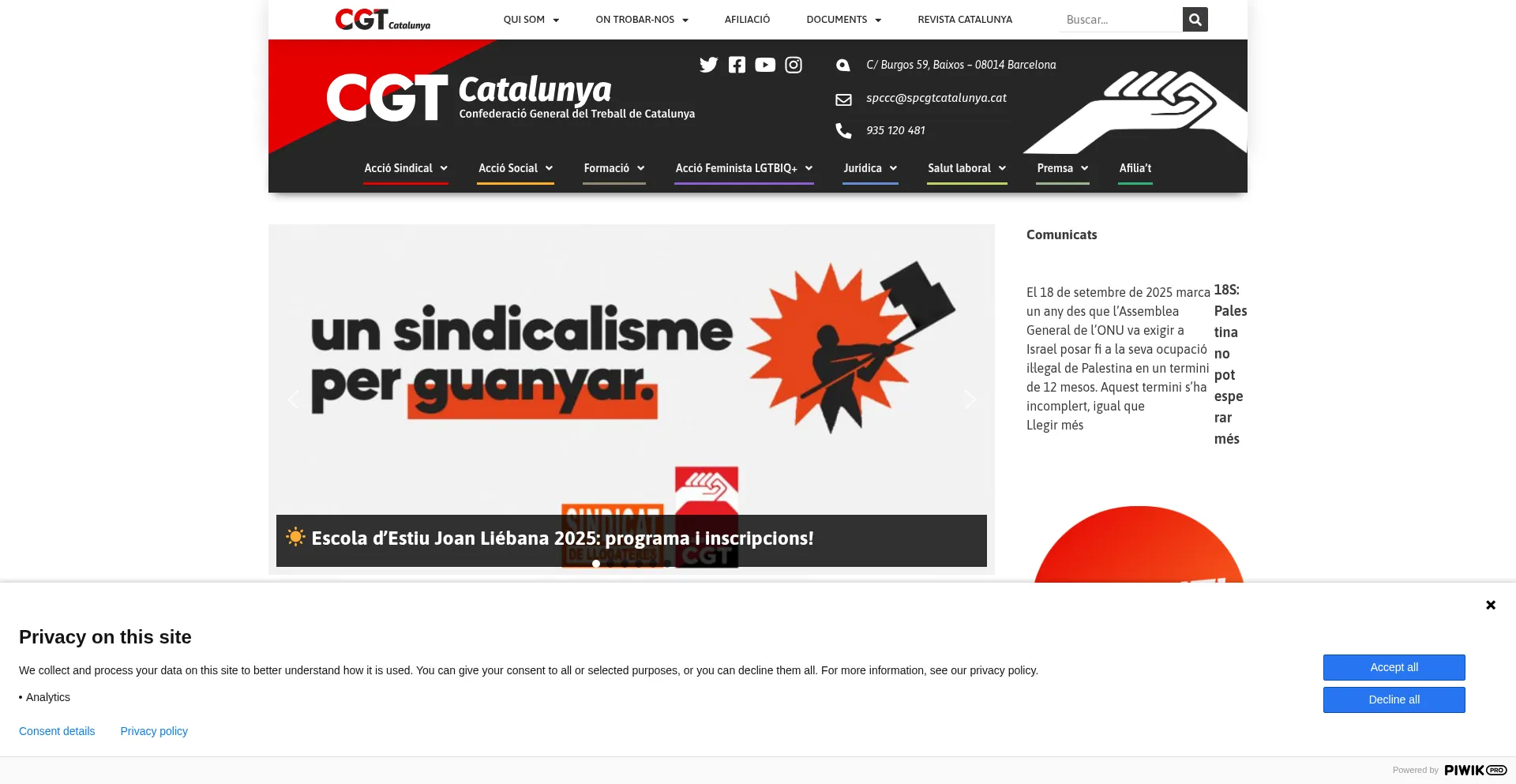 Cgtcatalunya.cat Screenshot