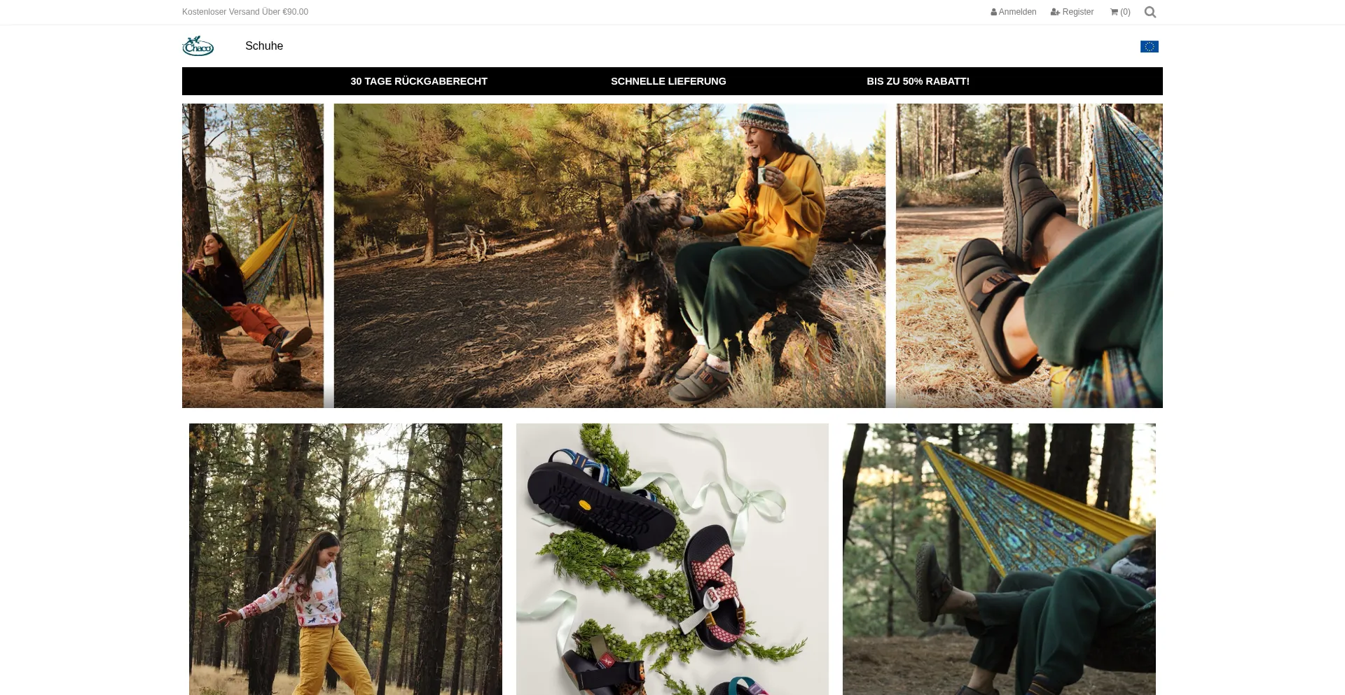 Website screenshot of Chacosdeutschland.de