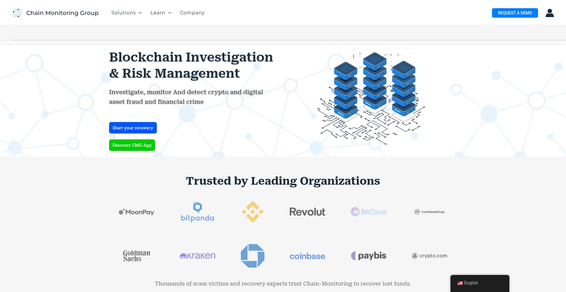 Website screenshot of Chain-monitoring.com