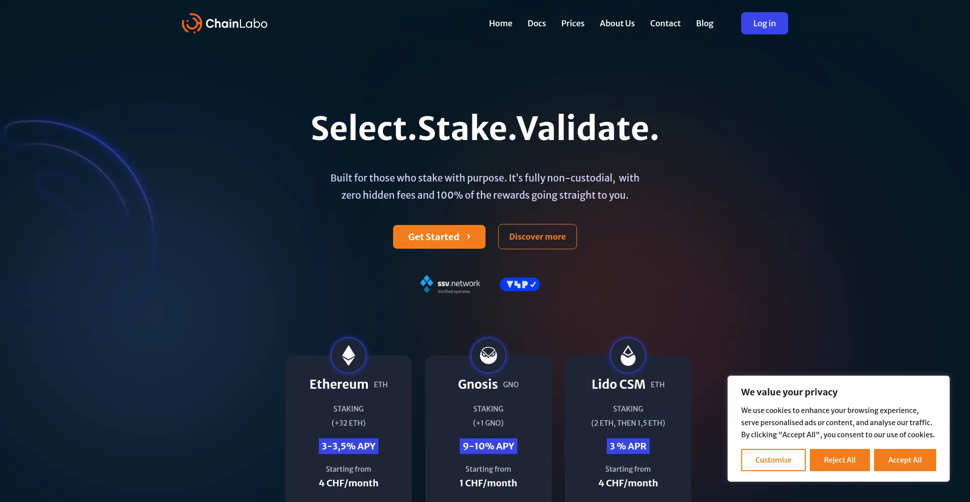 Website screenshot of Chainlabo.com