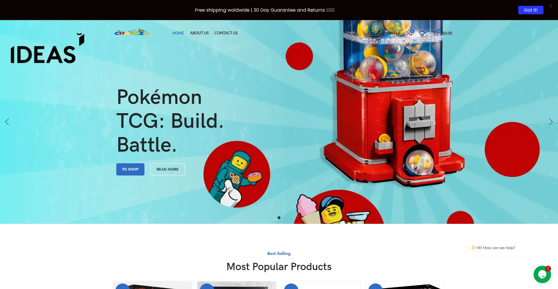 Website screenshot of Chairzo.shop