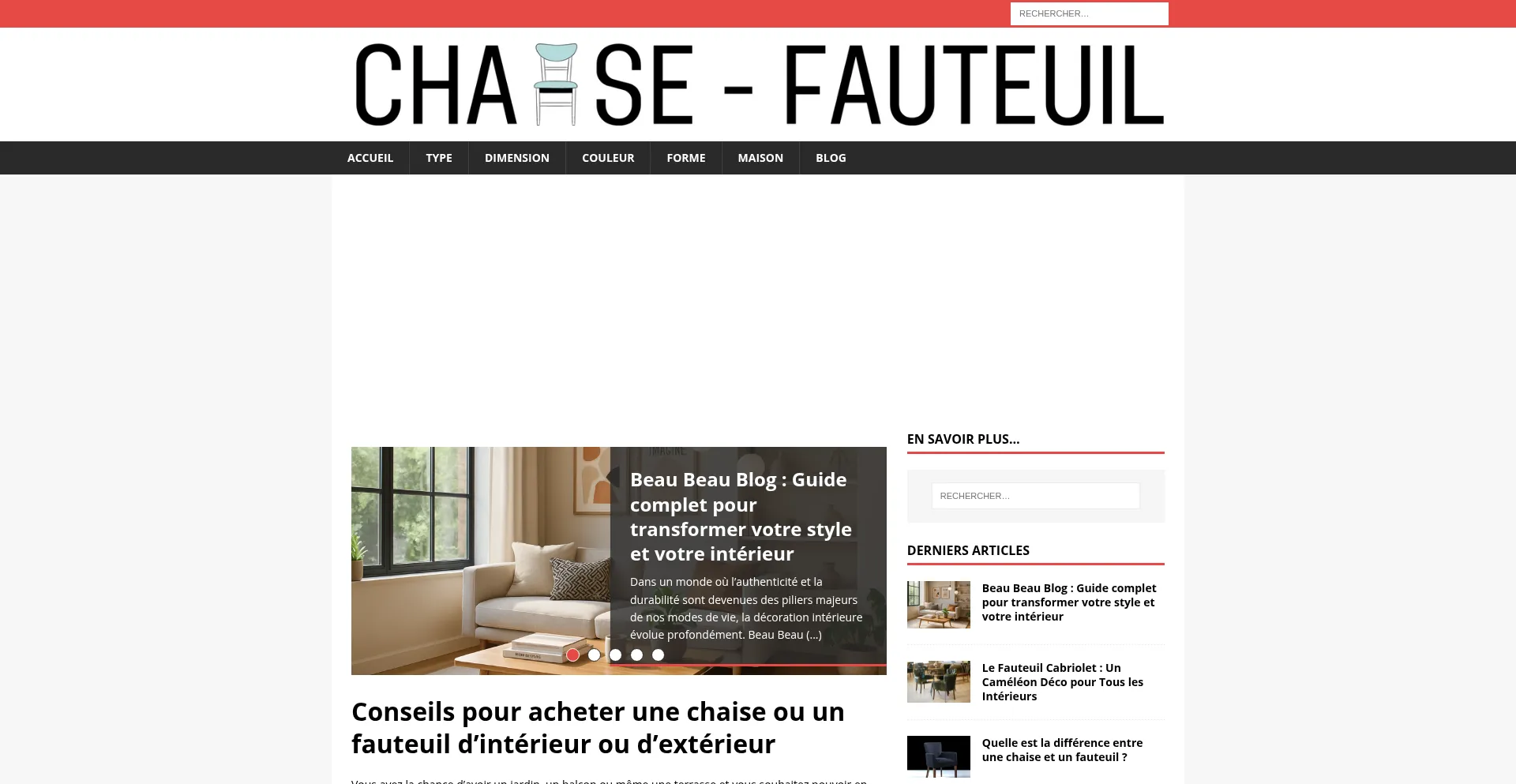 Chaise-fauteuil.fr Screenshot