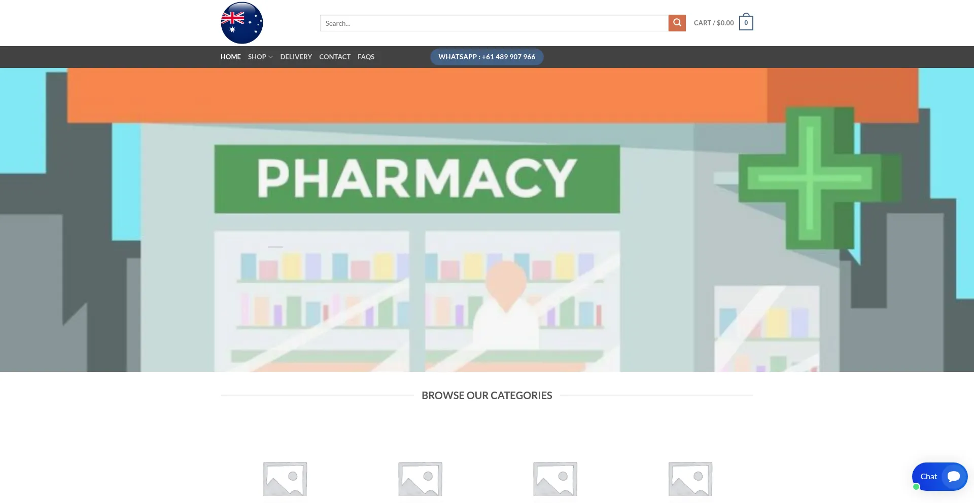 Website screenshot of Challengepharmacy.com
