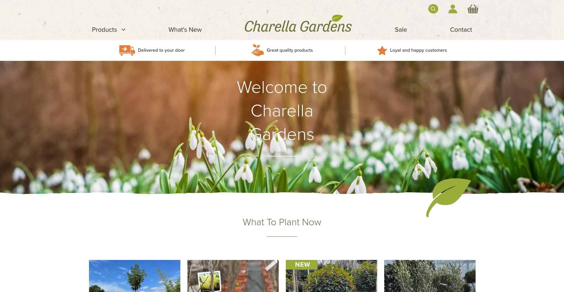 Website screenshot of Charellagardens.co.uk