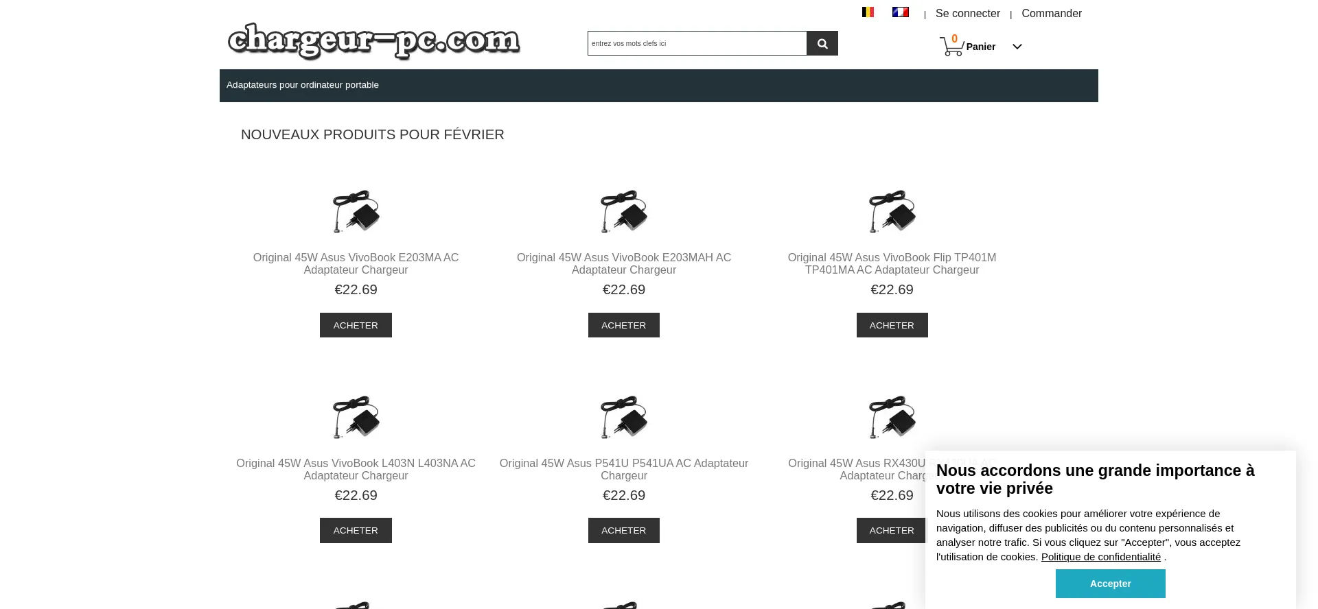 Chargeur-pc.com Screenshot
