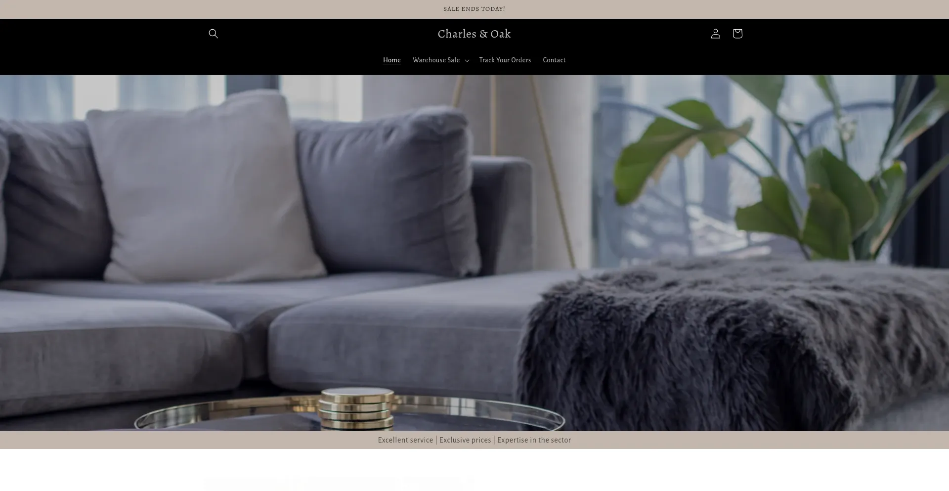 Website screenshot of Charlesandoak.com